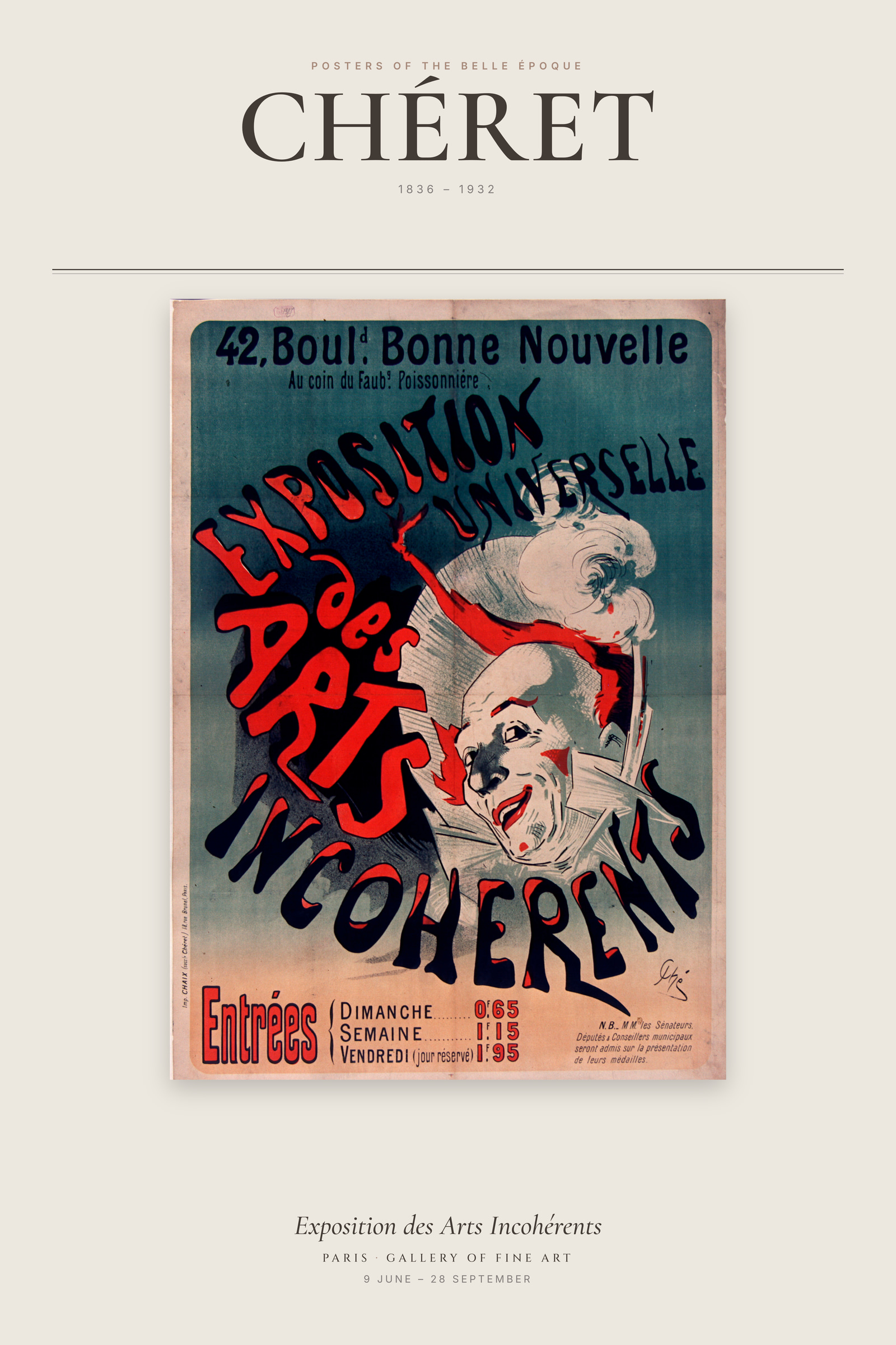 Exposition des Arts Incohérents — Exhibition Poster