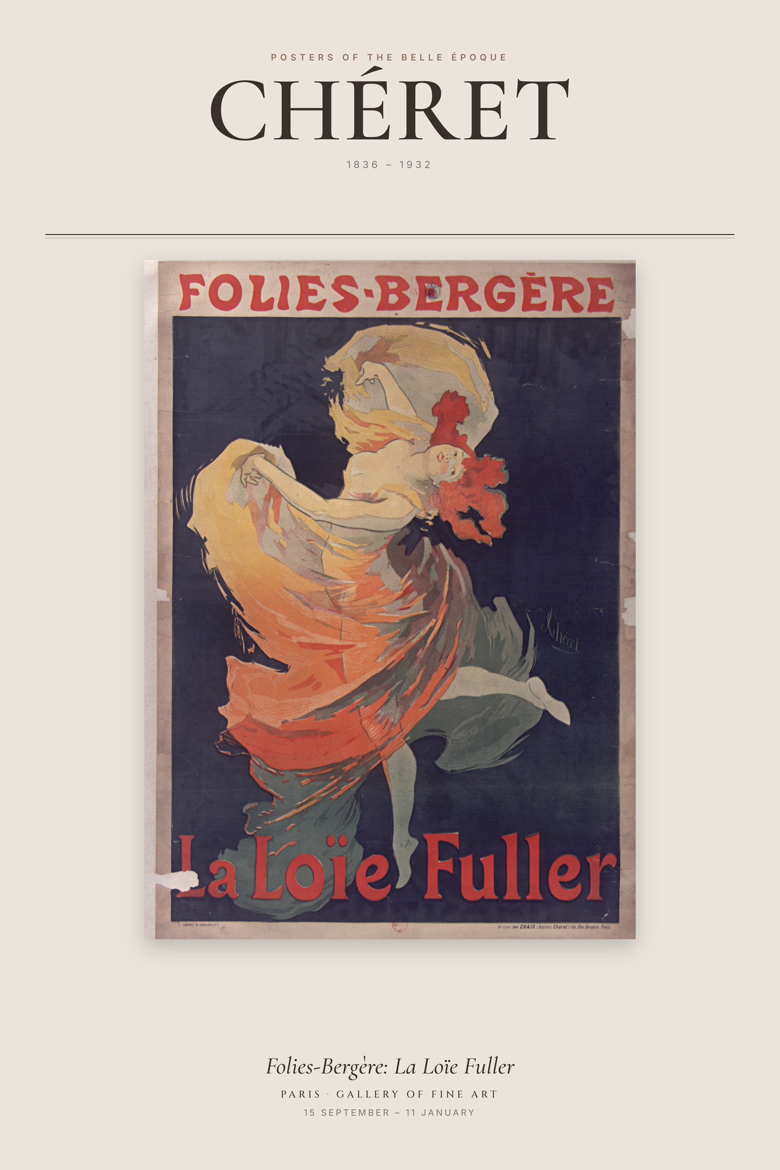 Folies-Bergère: La Loïe Fuller — Exhibition Poster
