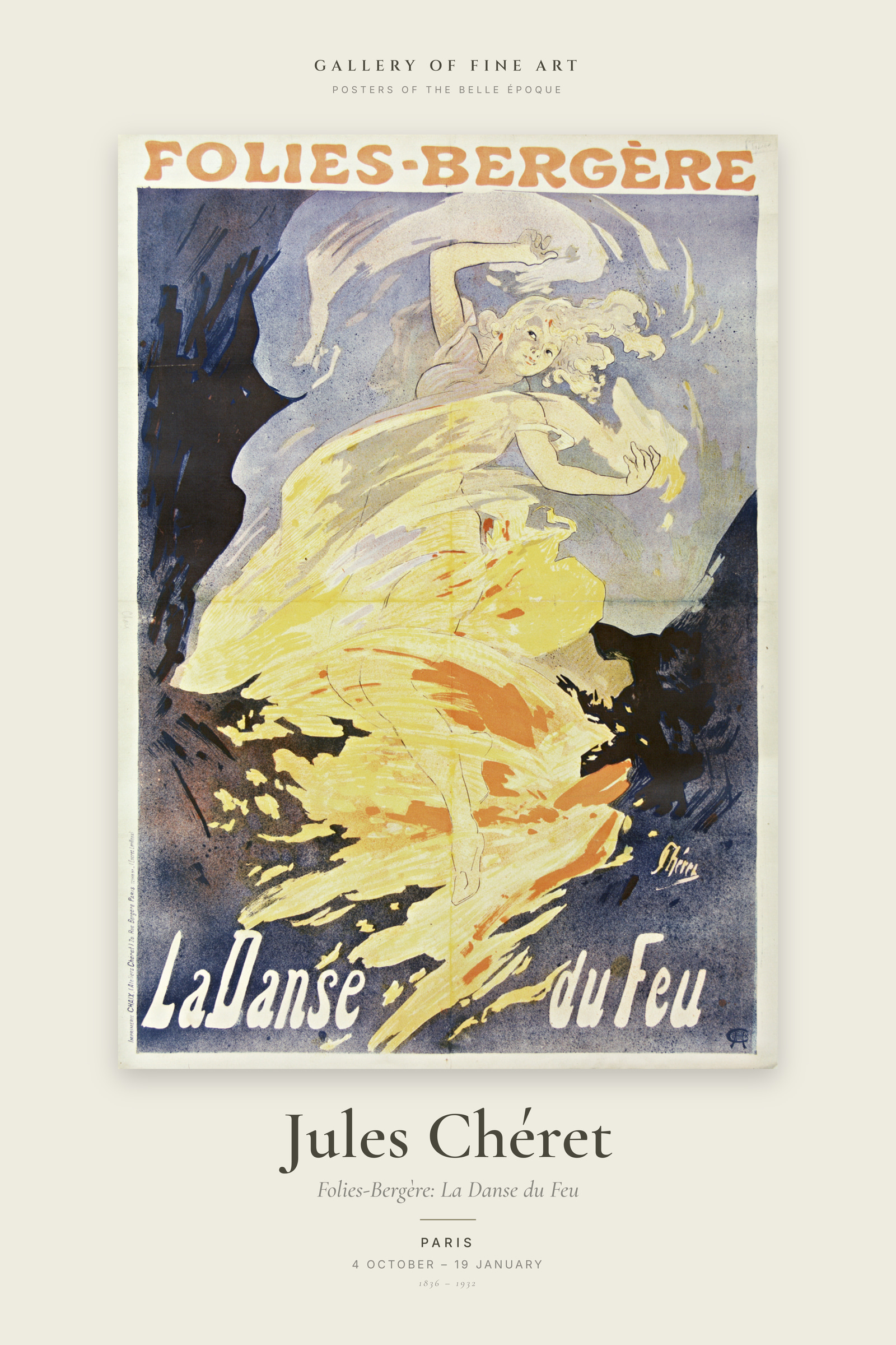Folies-Bergère: La Danse du Feu — Exhibition Poster