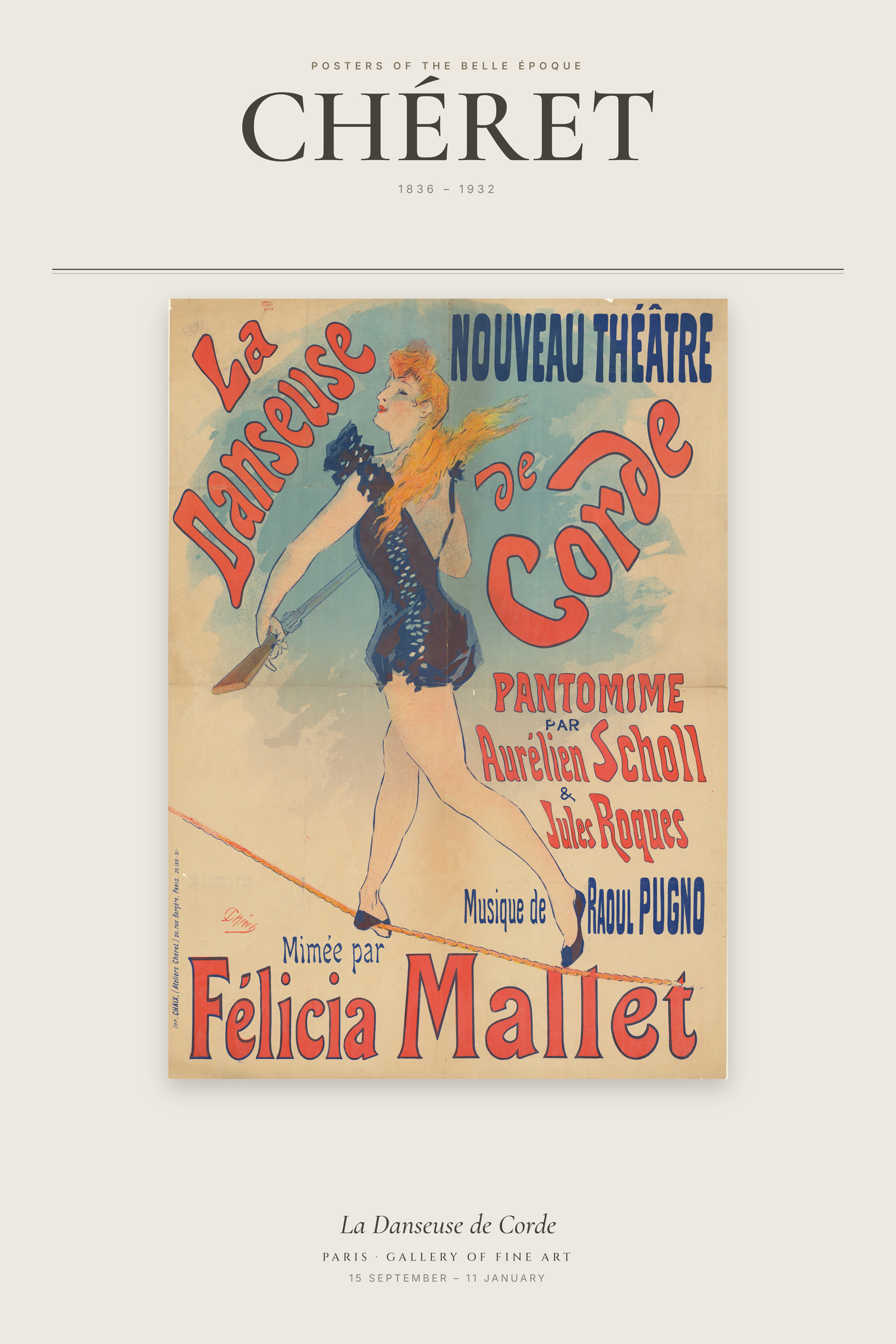 La Danseuse de Corde — Exhibition Poster