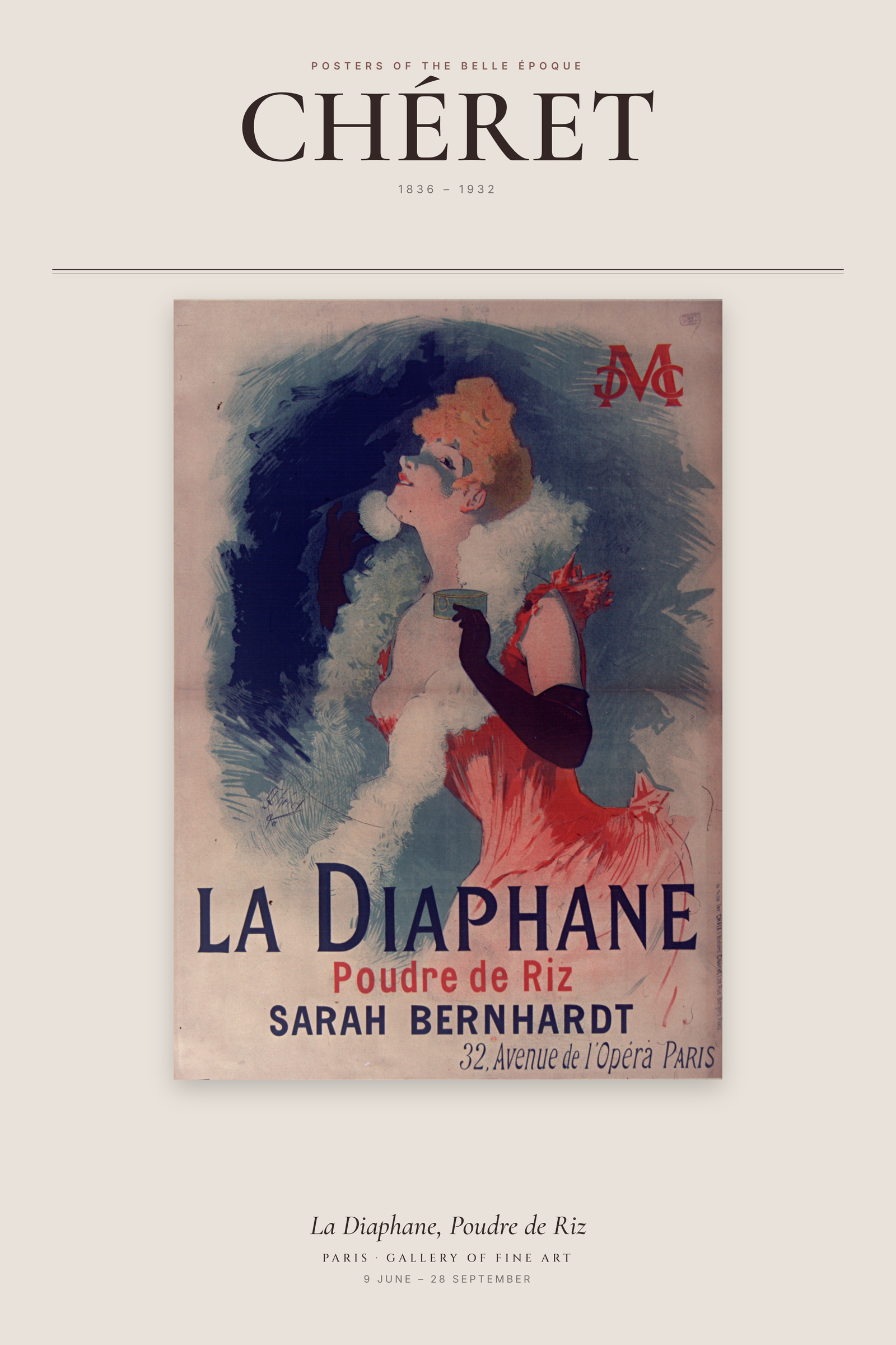 La Diaphane, Poudre de Riz — Exhibition Poster