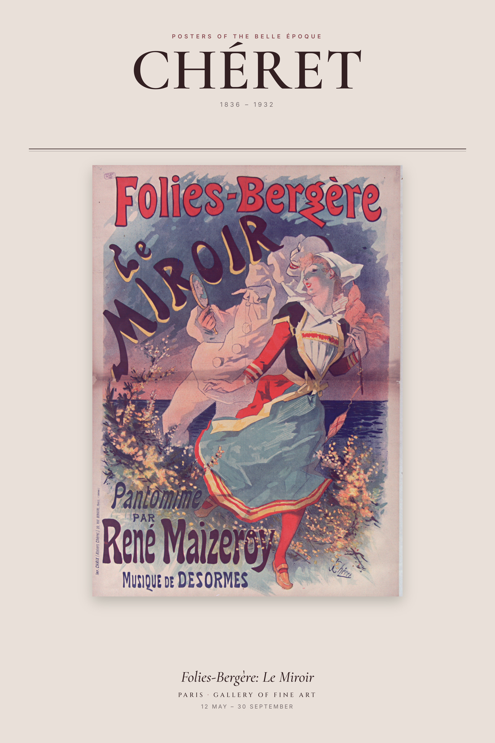 Folies-Bergère: Le Miroir — Exhibition Poster