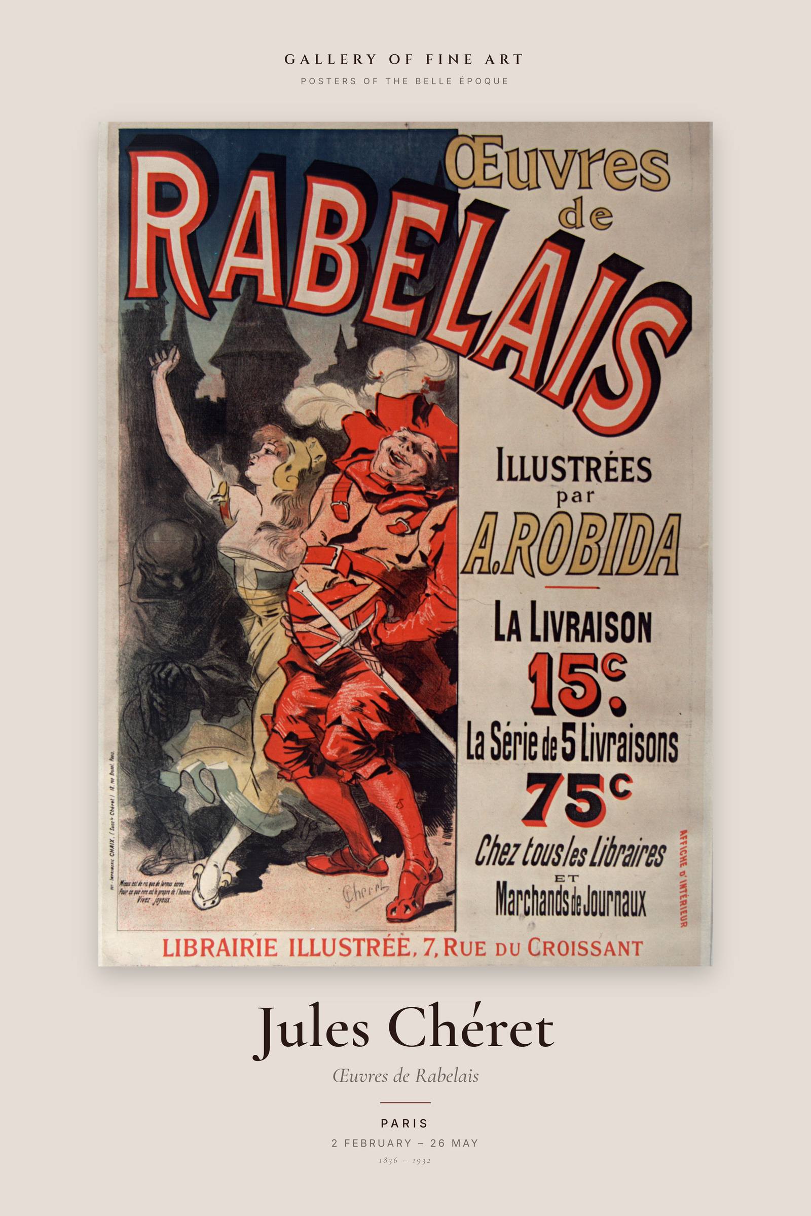 Œuvres de Rabelais — Exhibition Poster