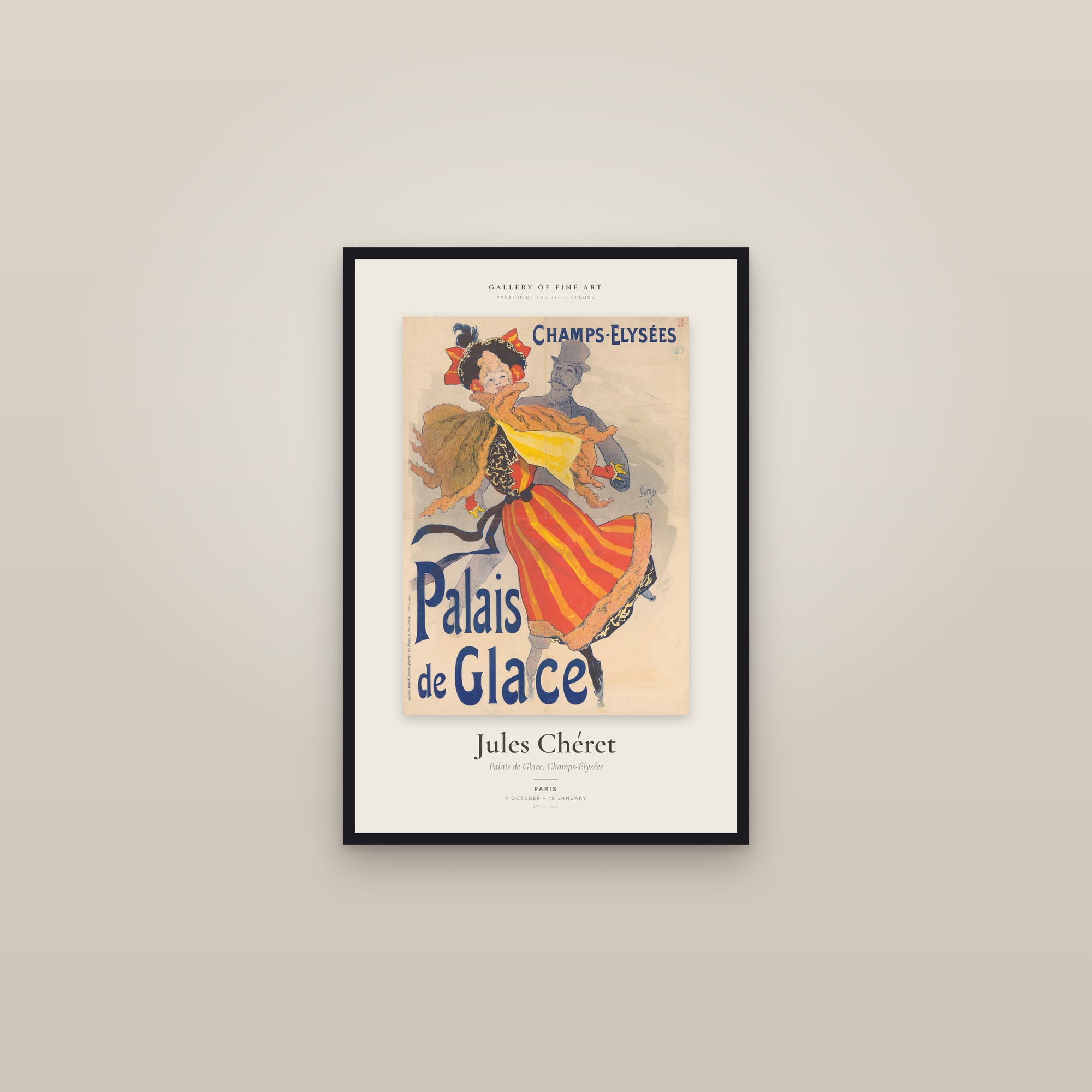 Palais de Glace, Champs-Élysées — Exhibition Poster — framed in a gallery setting