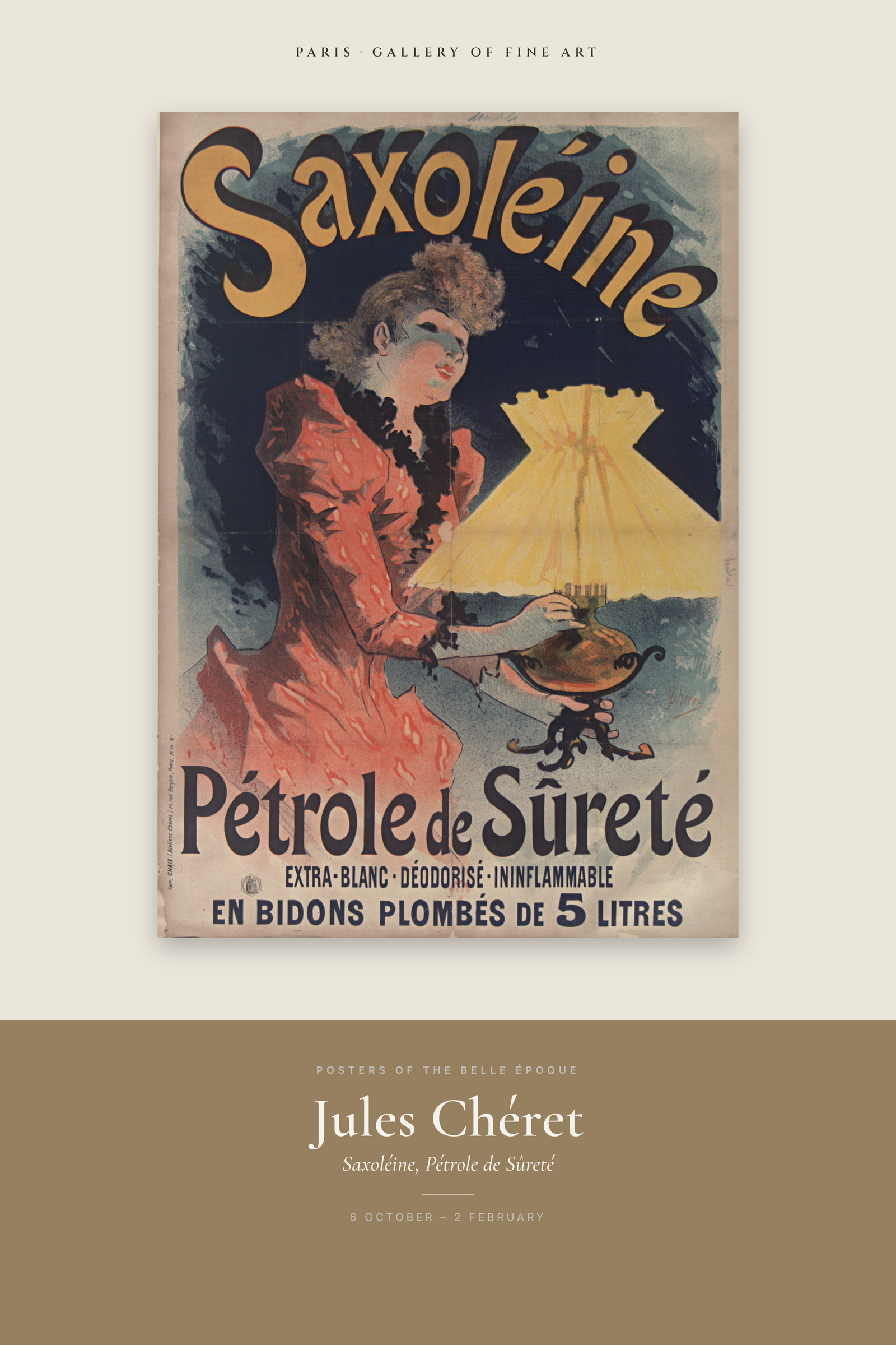 Saxoléine, Pétrole de Sûreté — Exhibition Poster