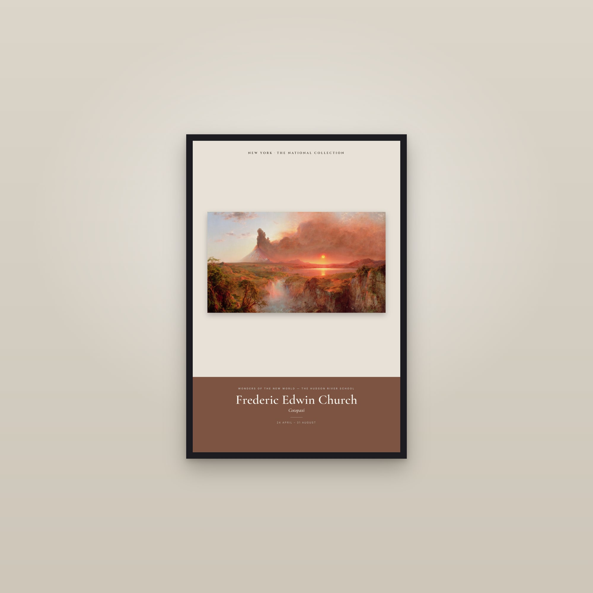 Cotopaxi — Exhibition Poster — framed in a gallery setting
