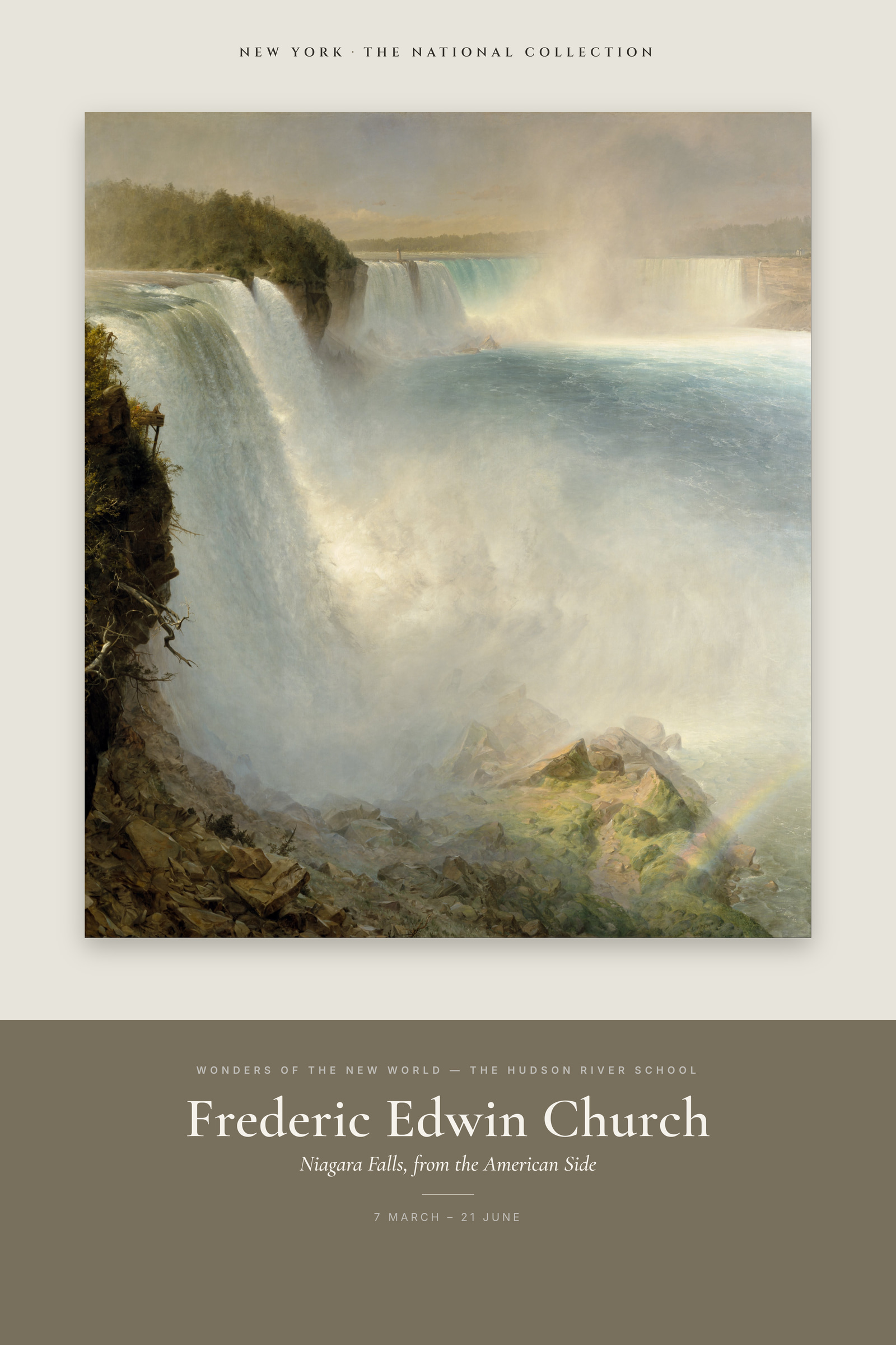 Niagara Falls, from the American Side — Exhibition Poster