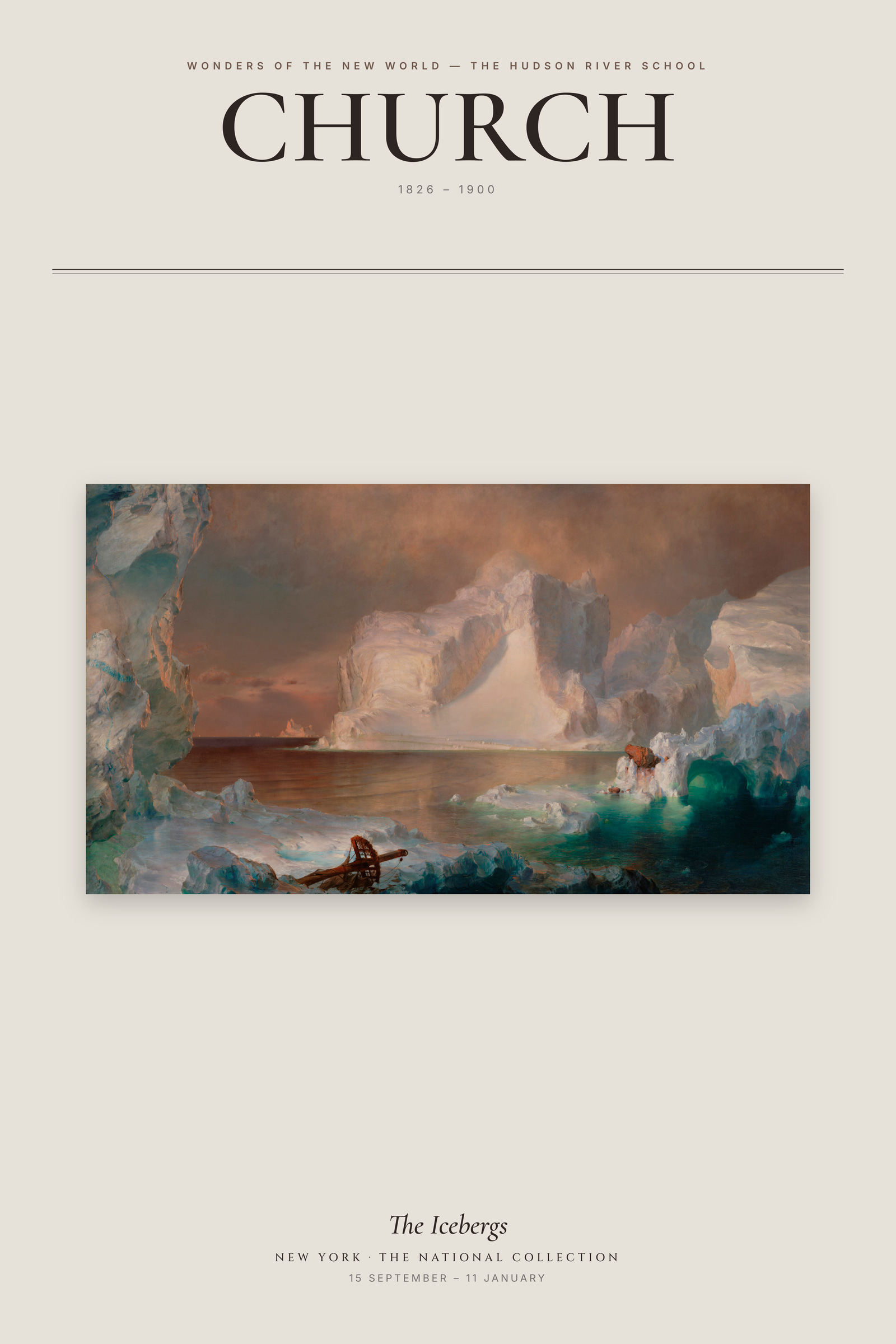 The Icebergs — Exhibition Poster