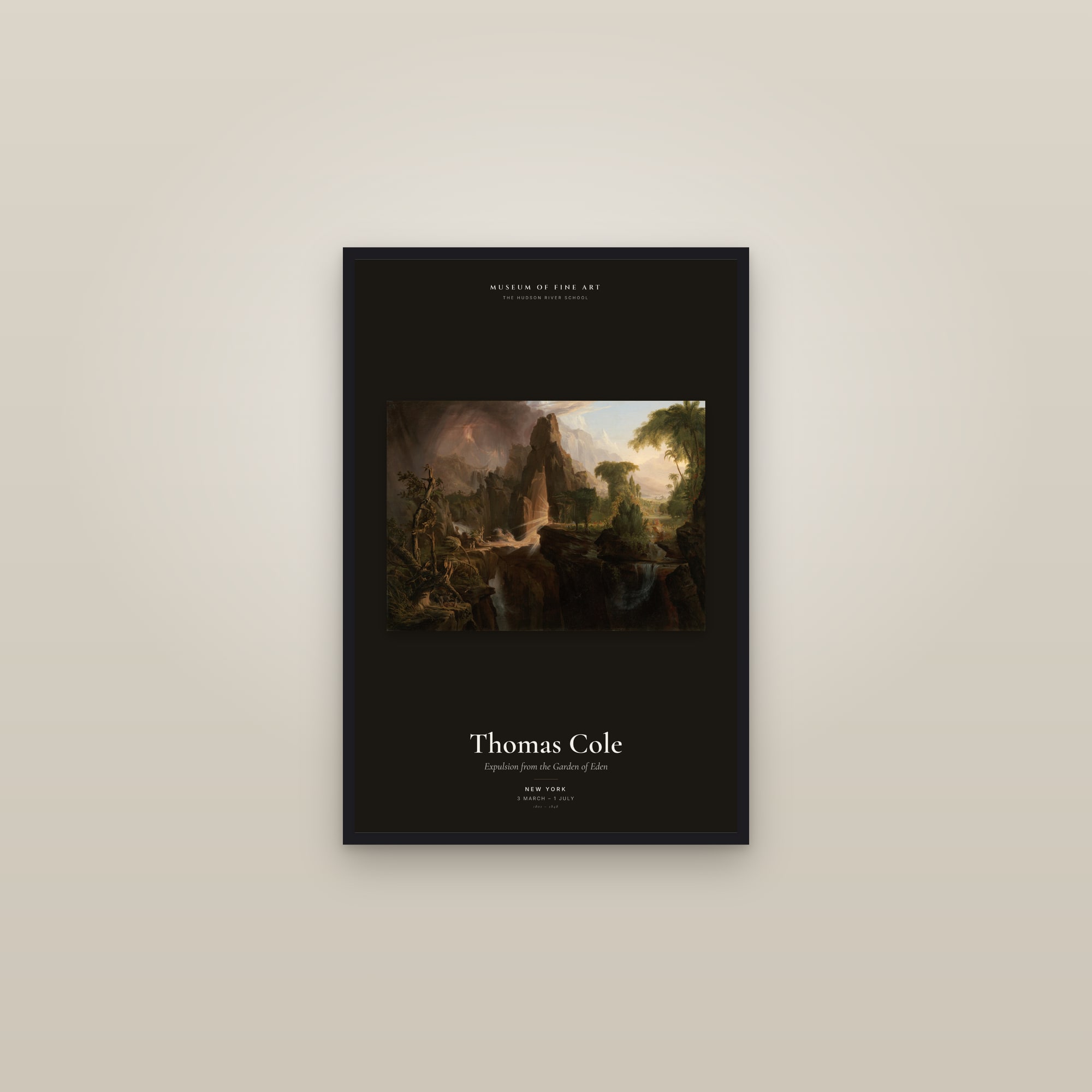 Expulsion from the Garden of Eden — Exhibition Poster