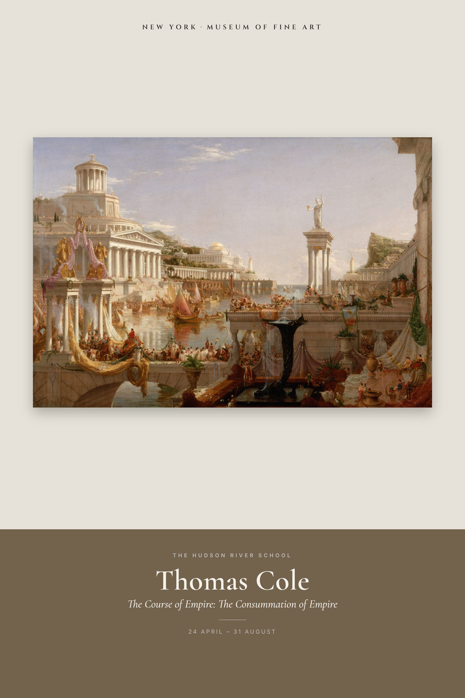 The Course of Empire: The Consummation of Empire — Exhibition Poster