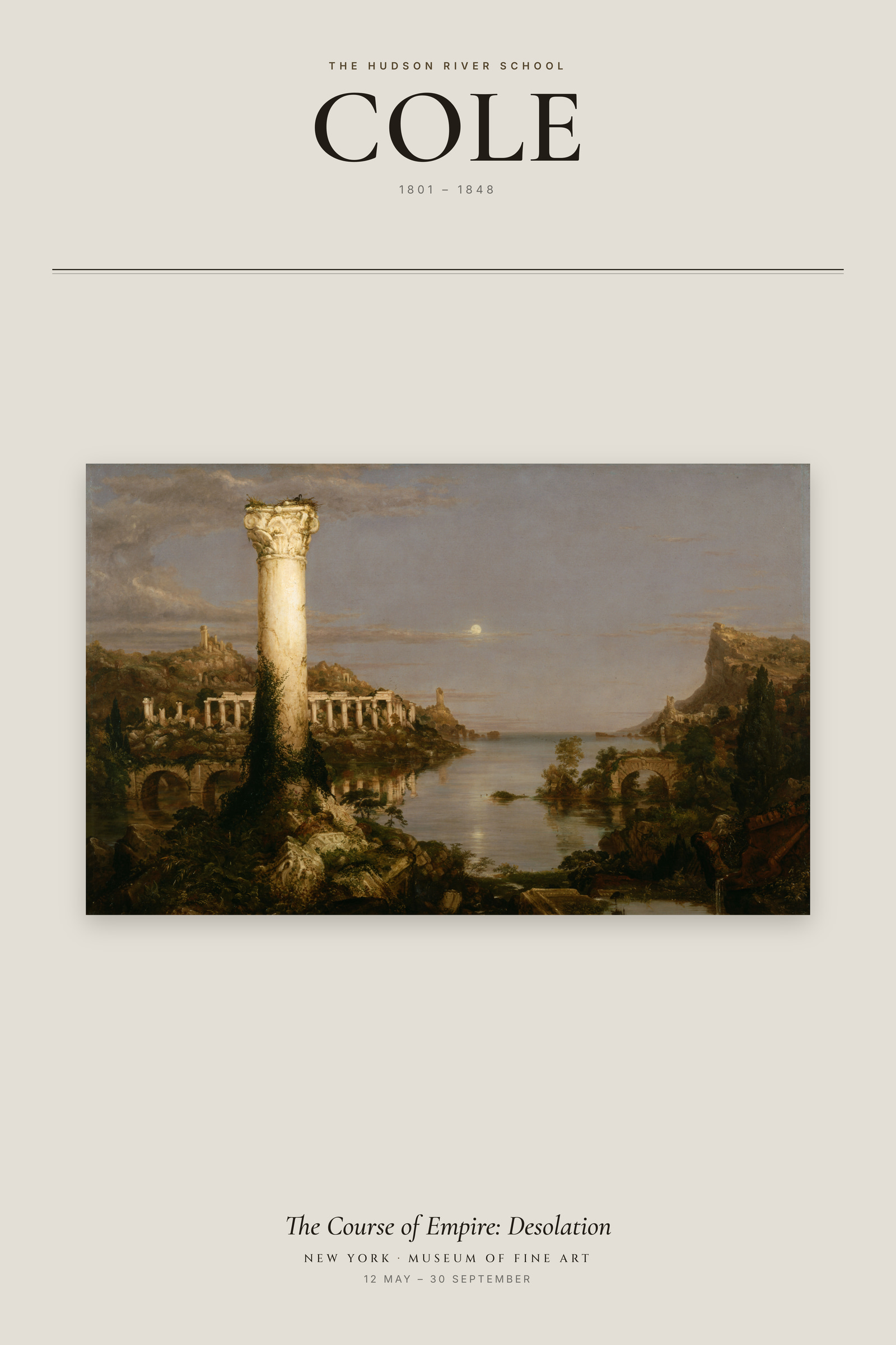 The Course of Empire: Desolation — Exhibition Poster
