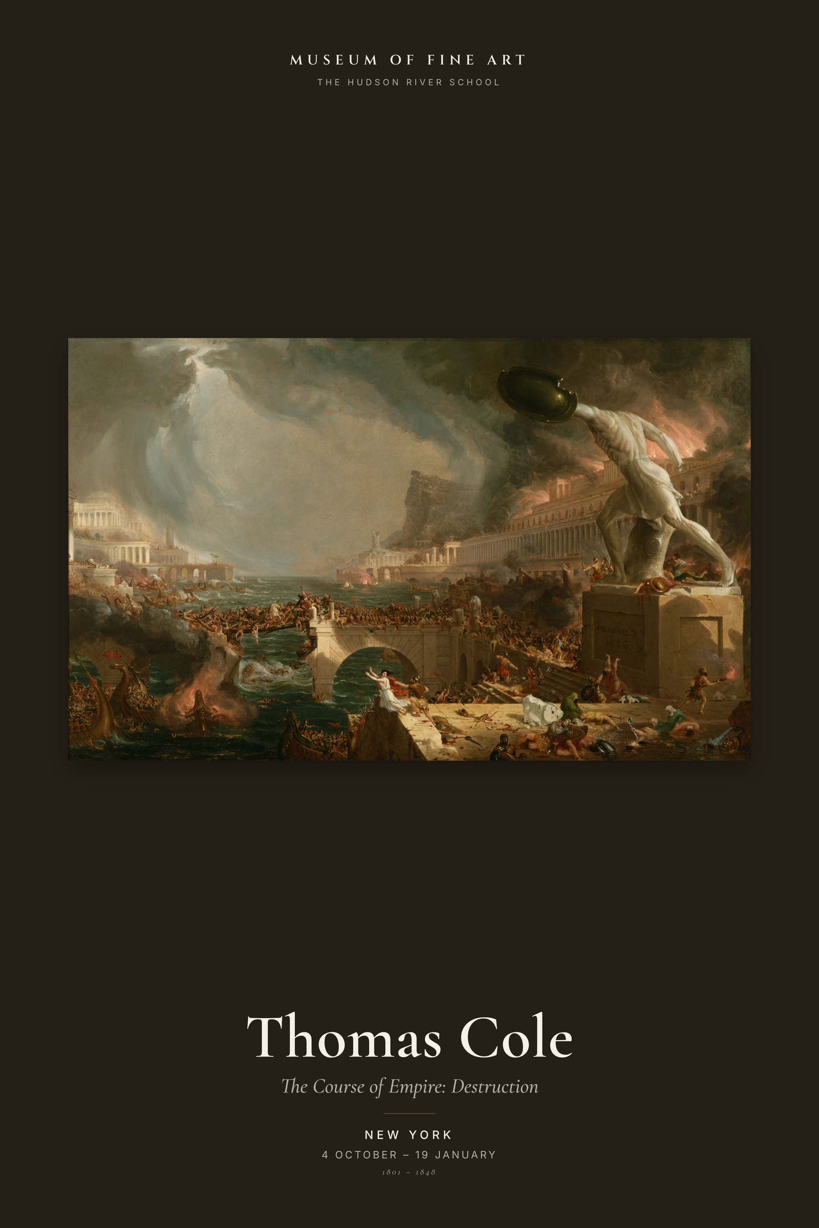 The Course of Empire: Destruction — Exhibition Poster