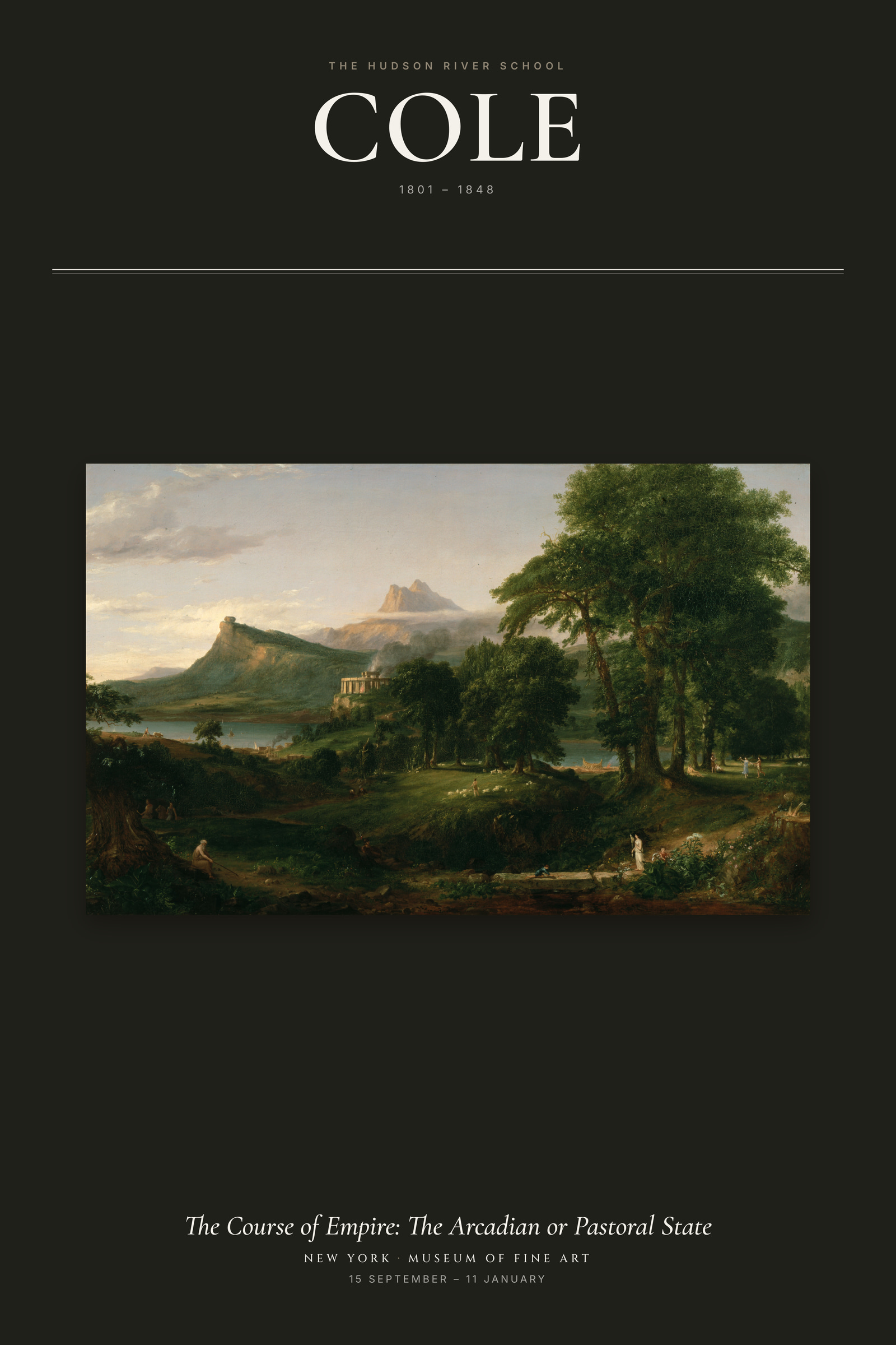 The Course of Empire: The Arcadian or Pastoral State — Exhibition Poster