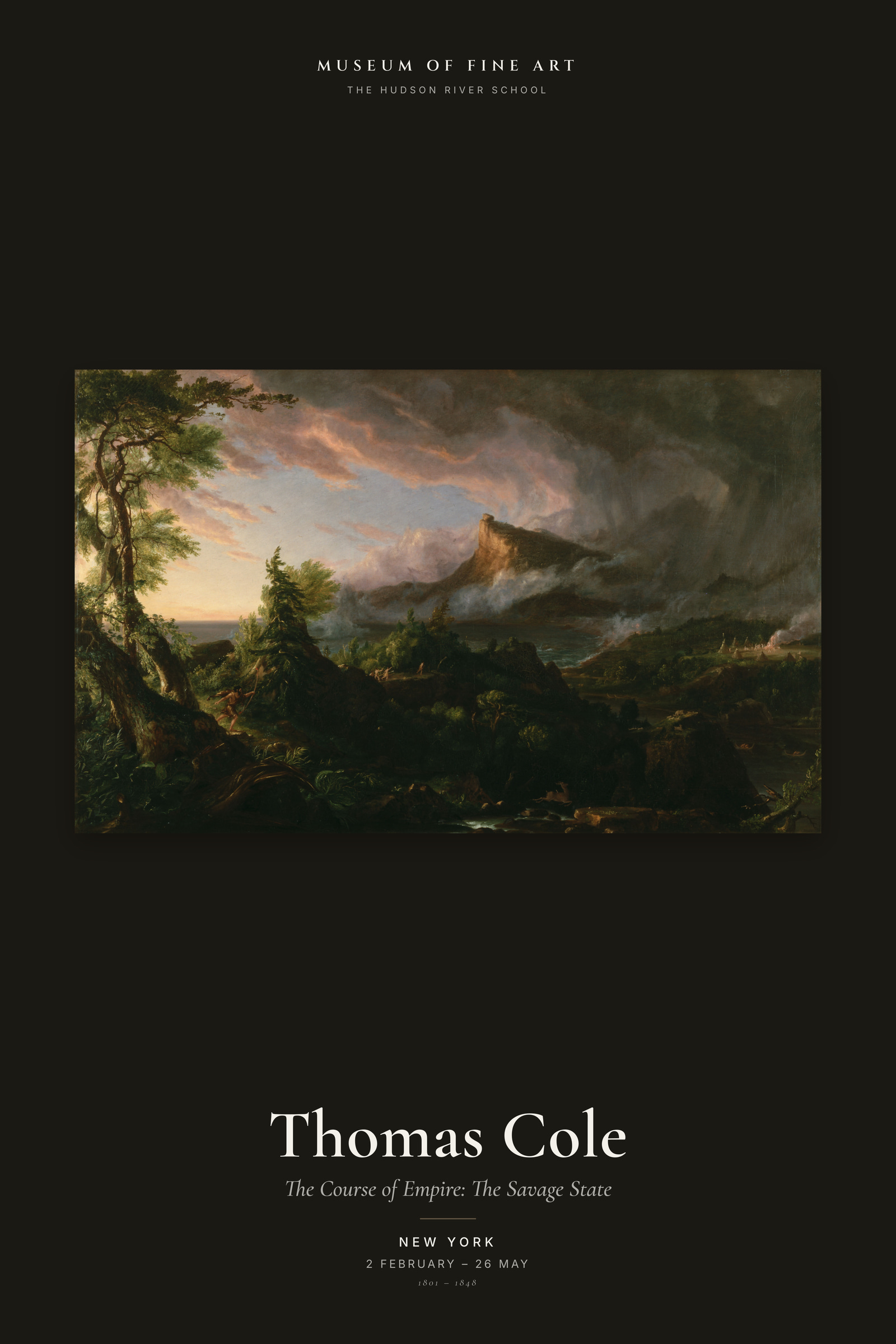 The Course of Empire: The Savage State — Exhibition Poster