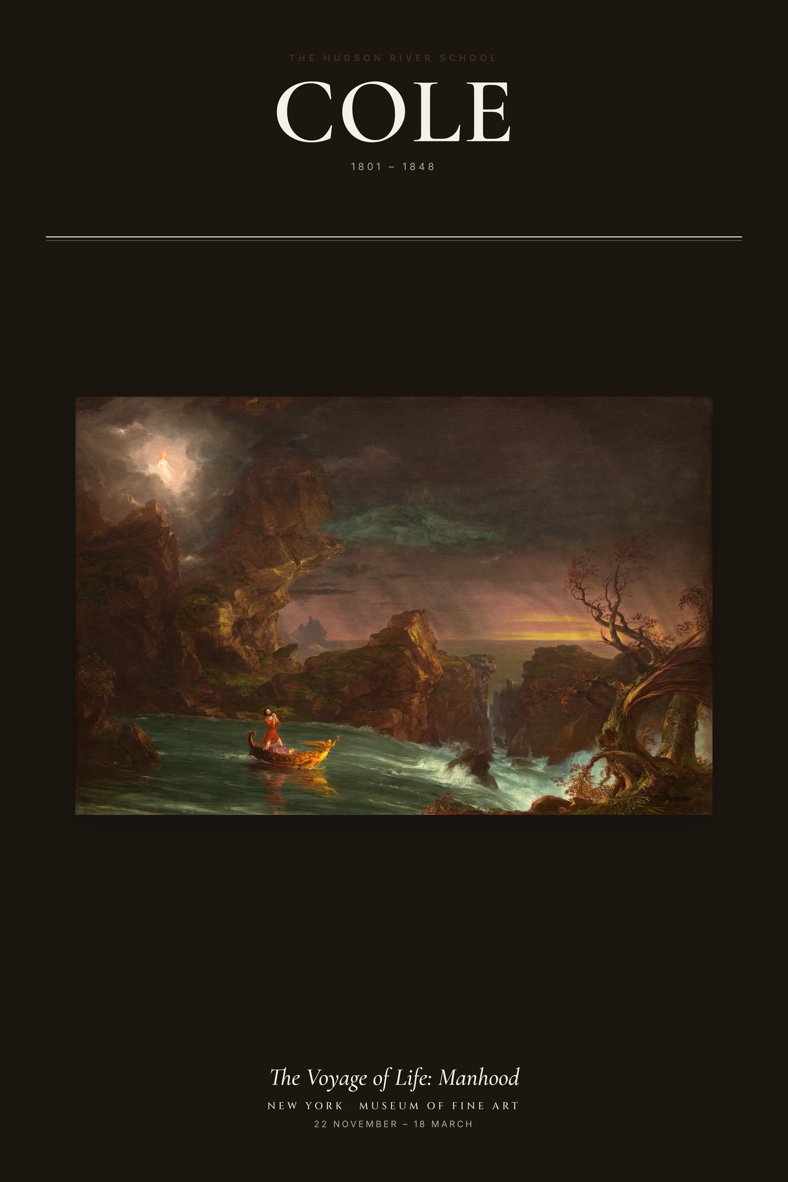 The Voyage of Life: Manhood — Exhibition Poster