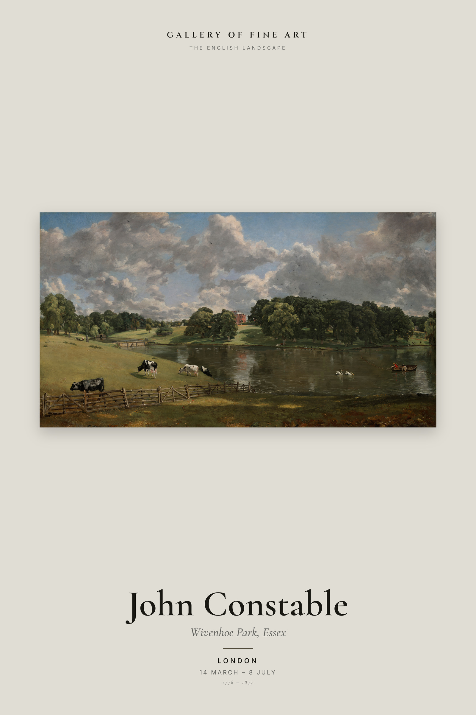 Wivenhoe Park, Essex — Exhibition Poster