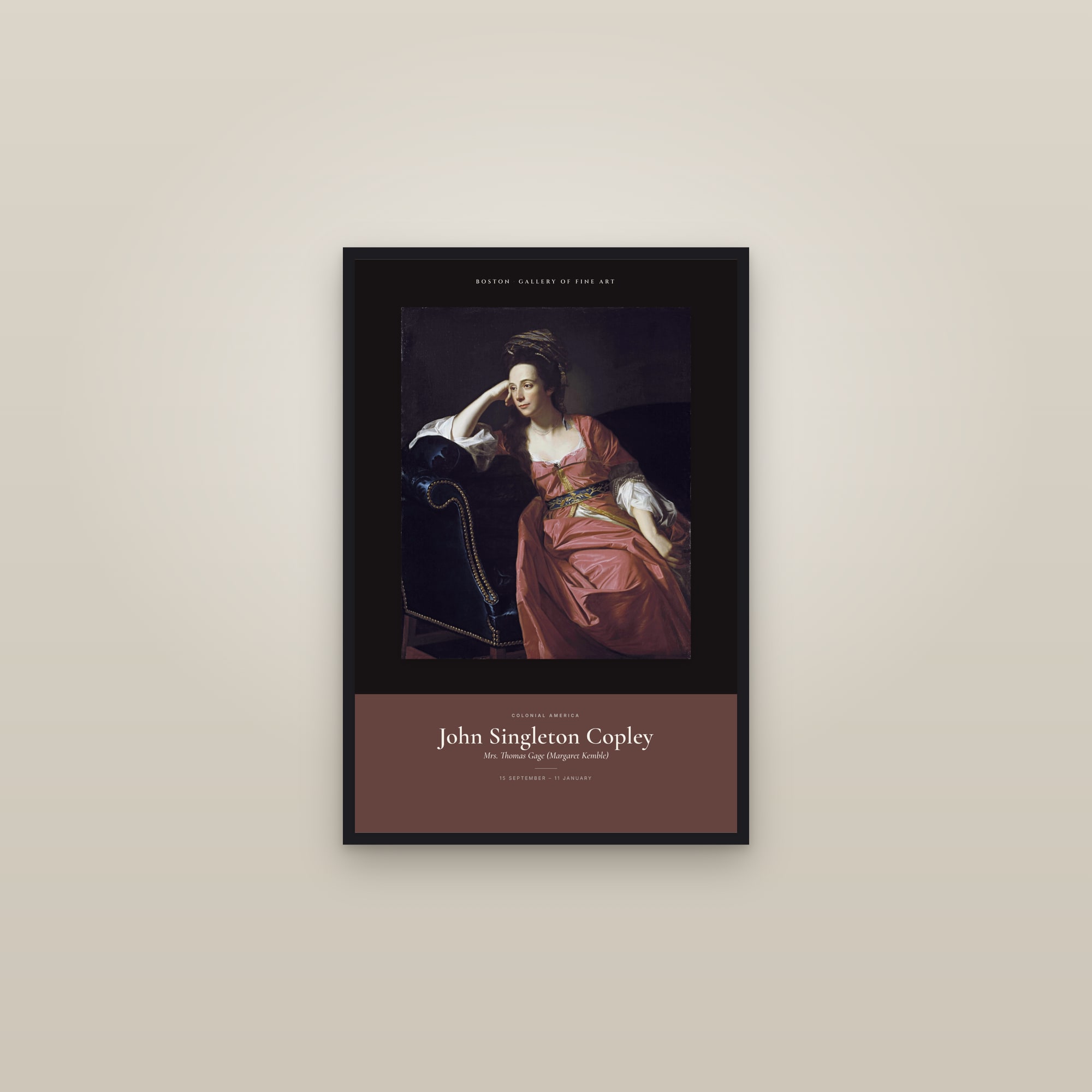 Mrs. Thomas Gage (Margaret Kemble) — Exhibition Poster