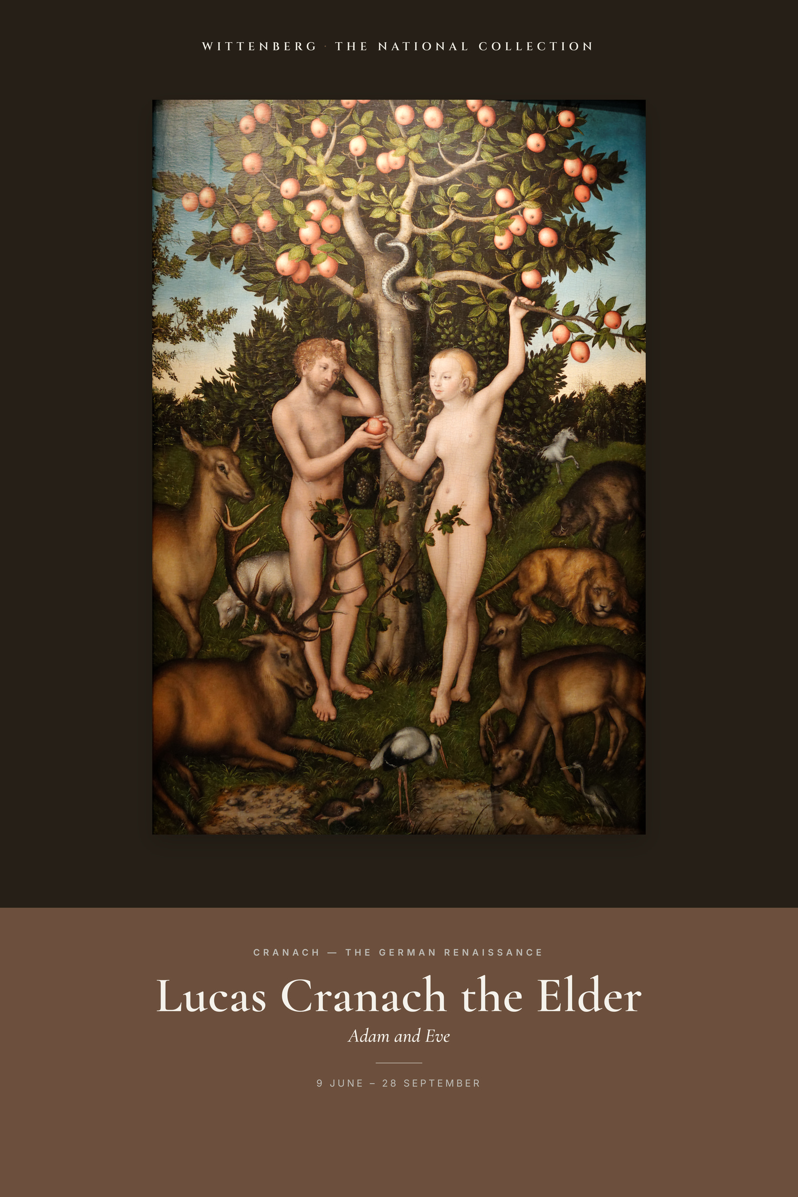 Adam and Eve (Cranach) — Exhibition Poster