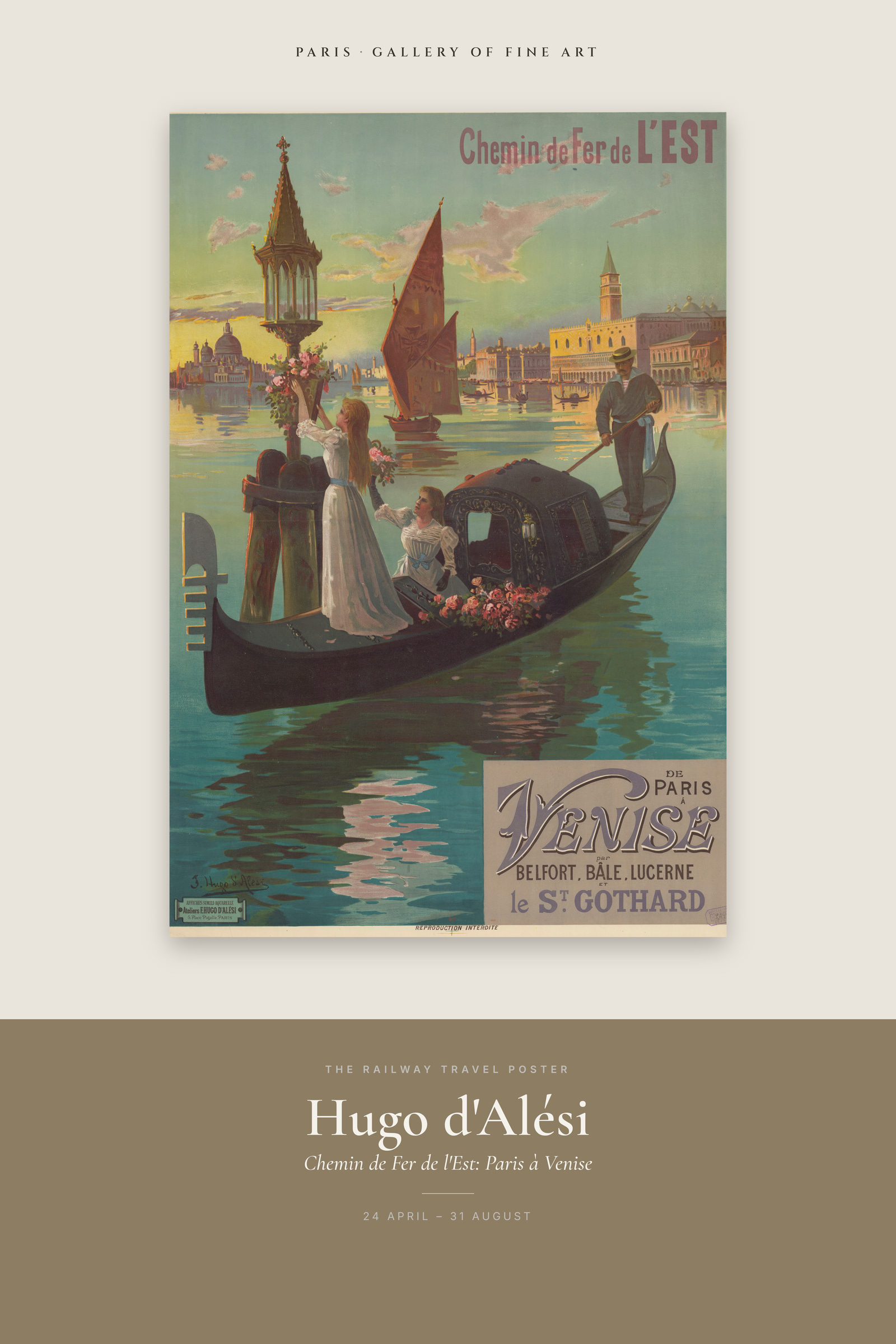 Chemin de Fer de l'Est: Paris à Venise — Exhibition Poster