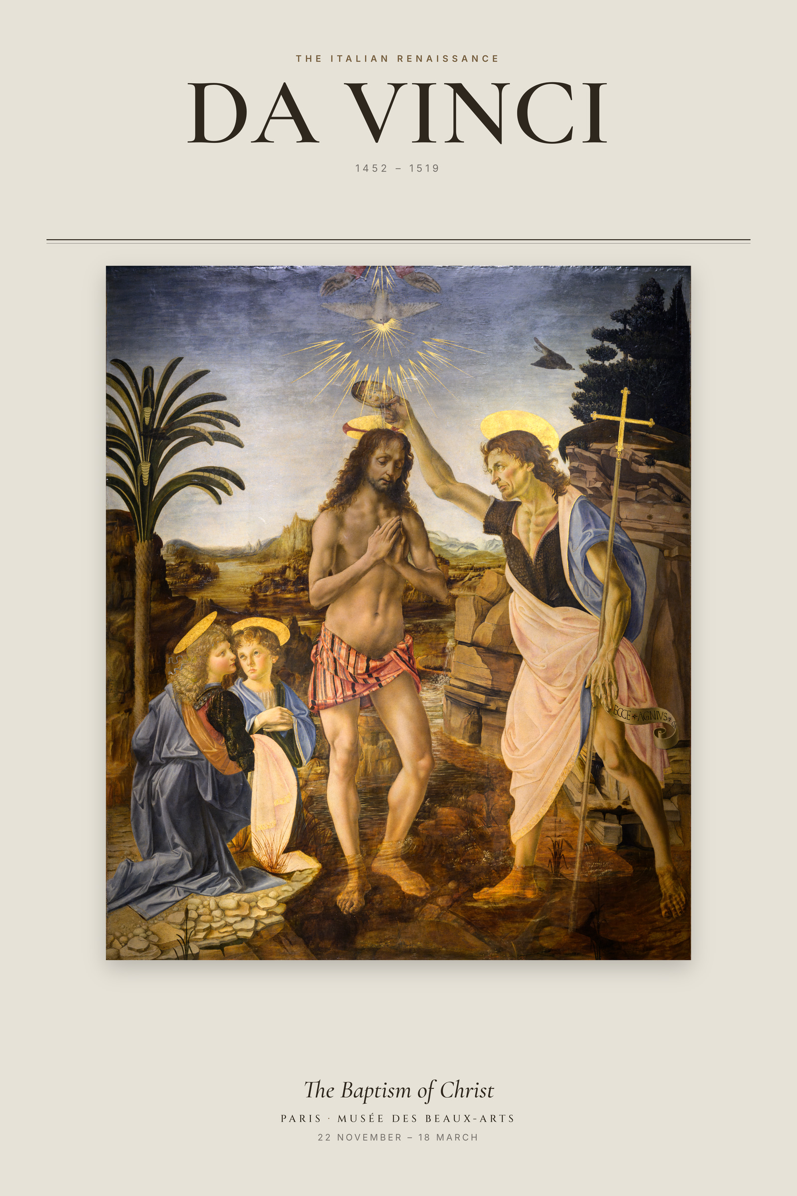 The Baptism of Christ (Da Vinci) — Exhibition Poster
