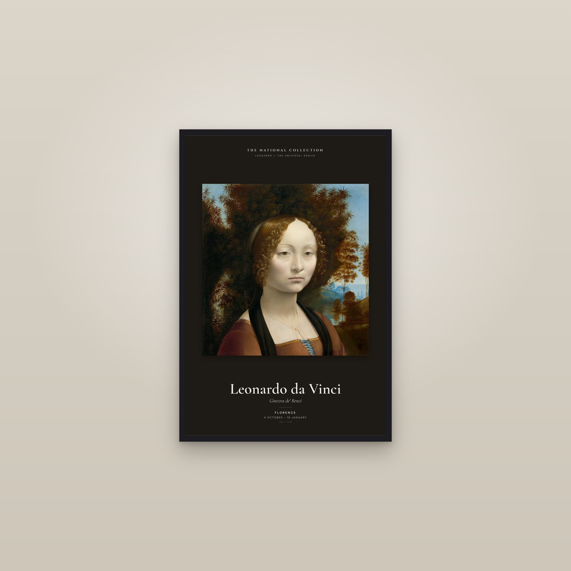 Ginevra de' Benci — Exhibition Poster
