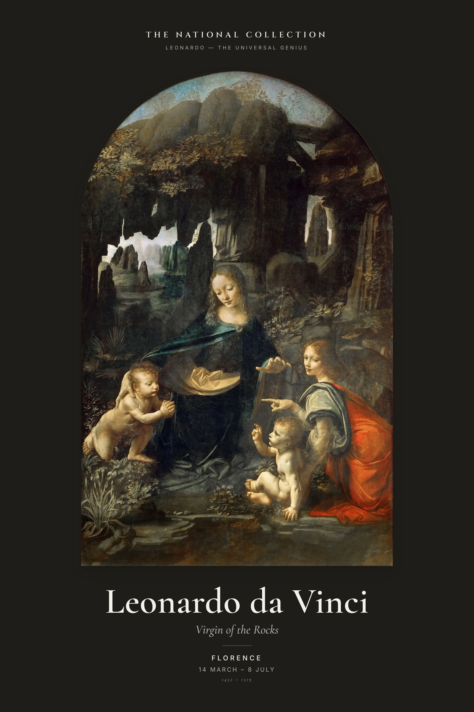 Virgin of the Rocks — Exhibition Poster