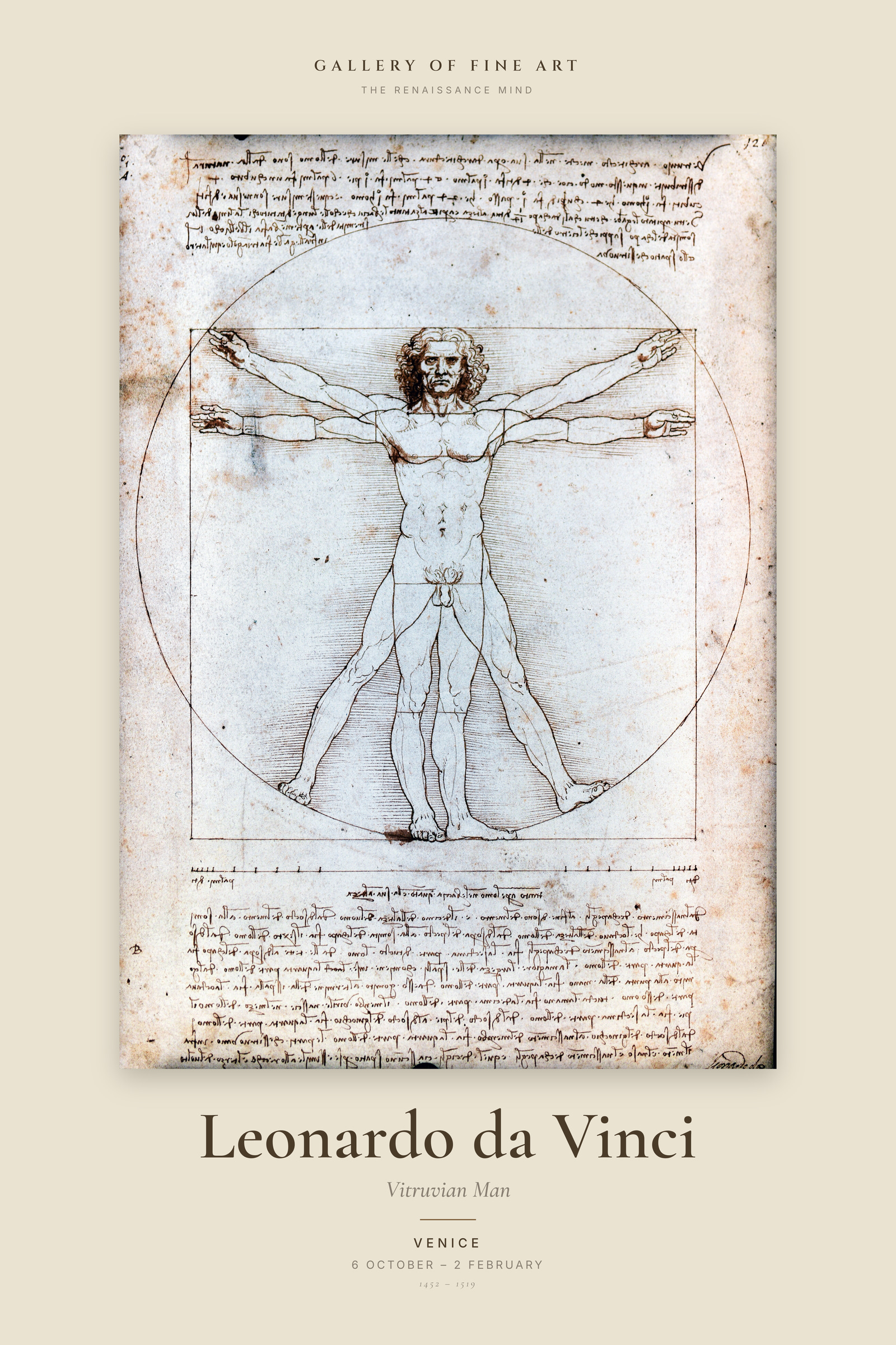 Vitruvian Man — Exhibition Poster