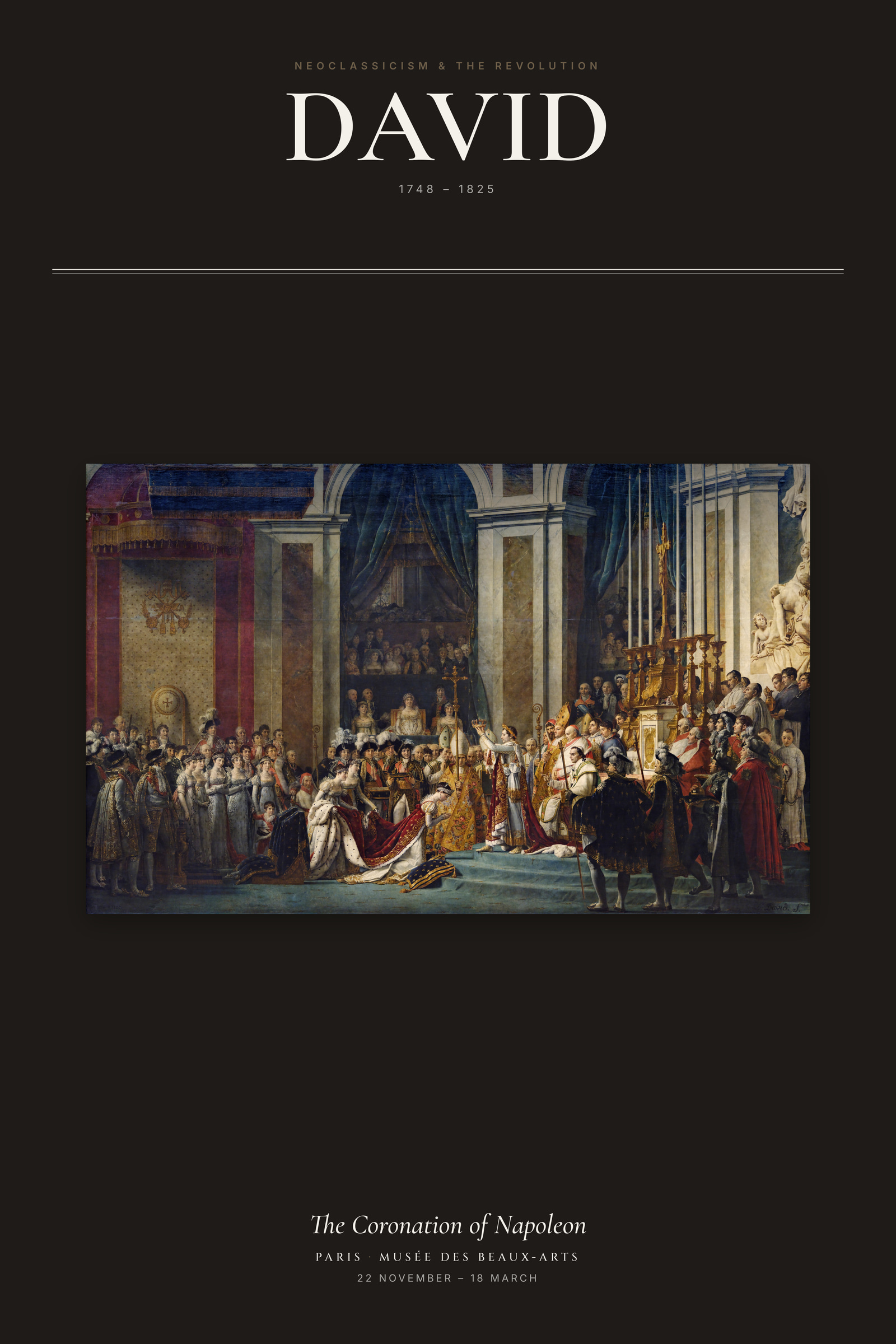 The Coronation of Napoleon — Exhibition Poster