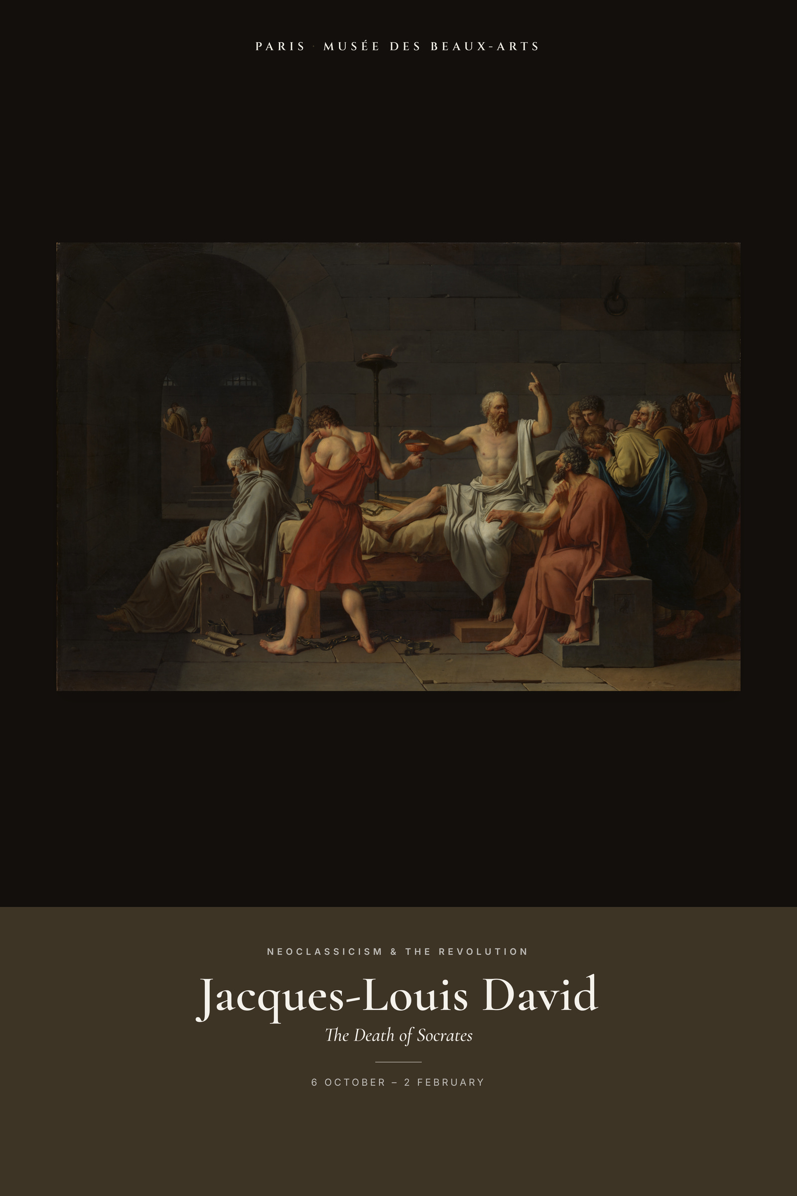 The Death of Socrates — Exhibition Poster