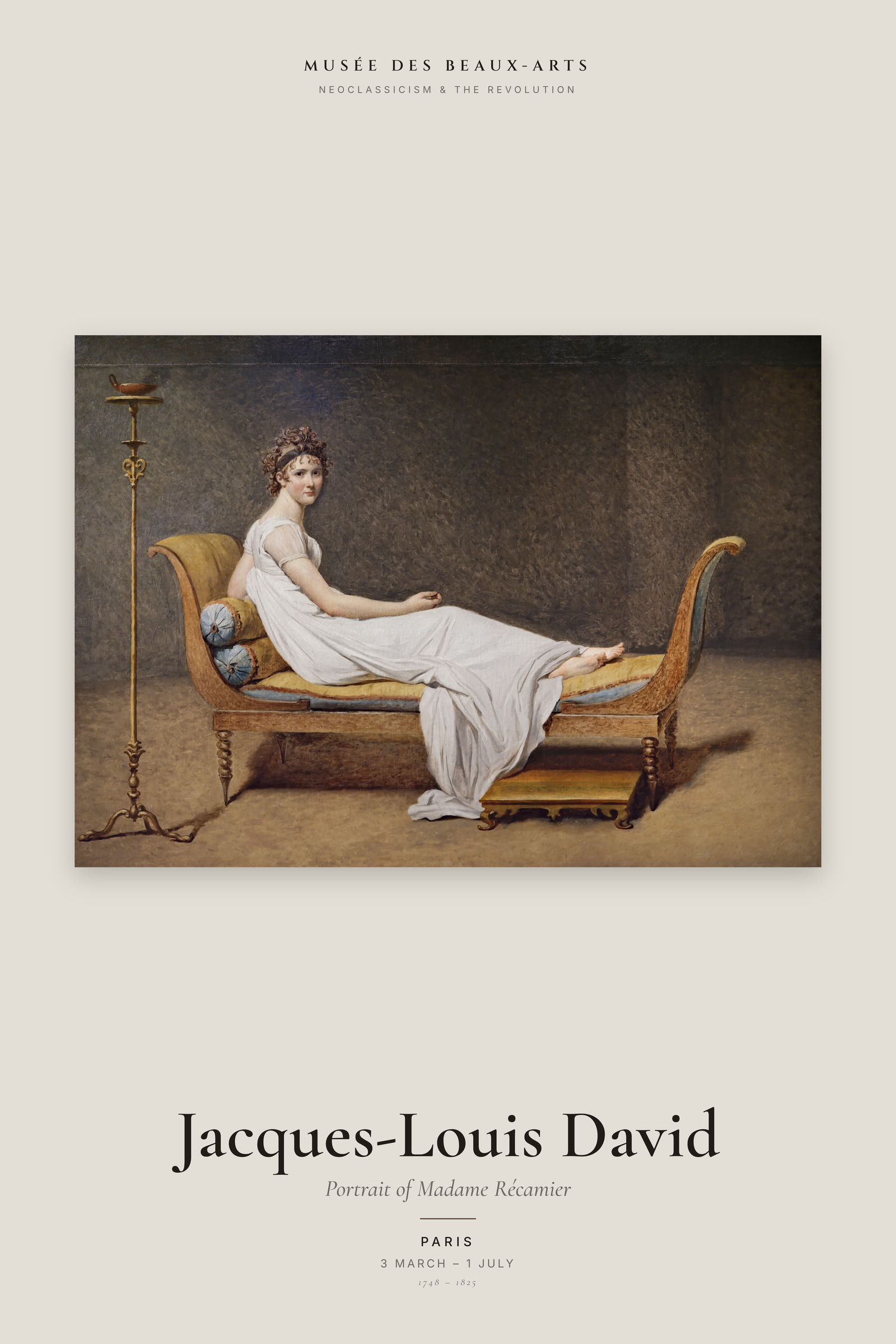 Portrait of Madame Récamier — Exhibition Poster