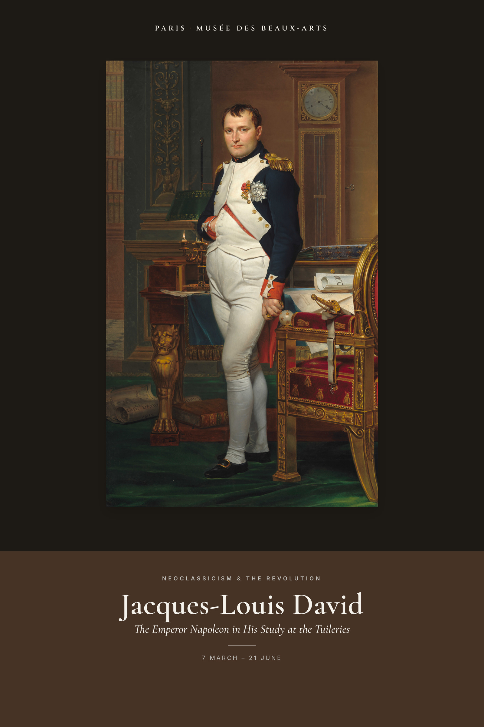 The Emperor Napoleon in His Study at the Tuileries — Exhibition Poster