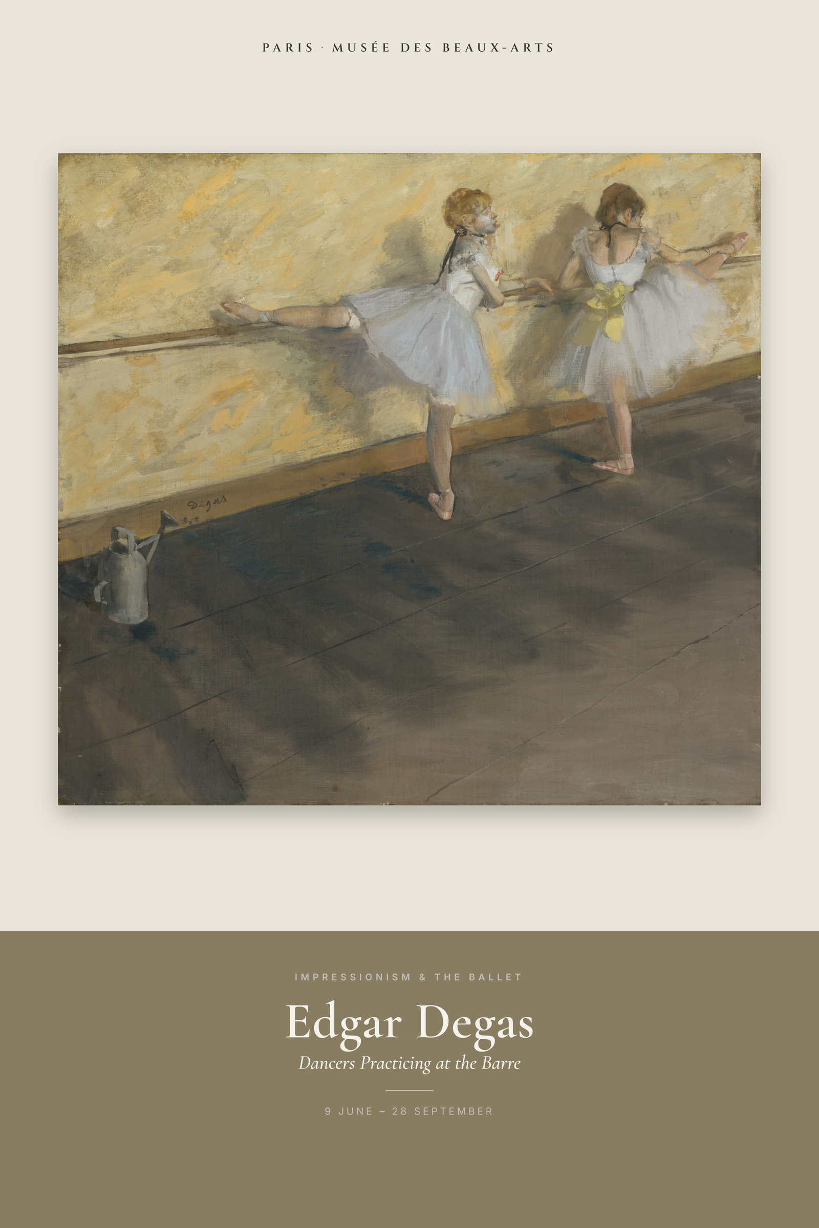 Dancers Practicing at the Barre — Exhibition Poster