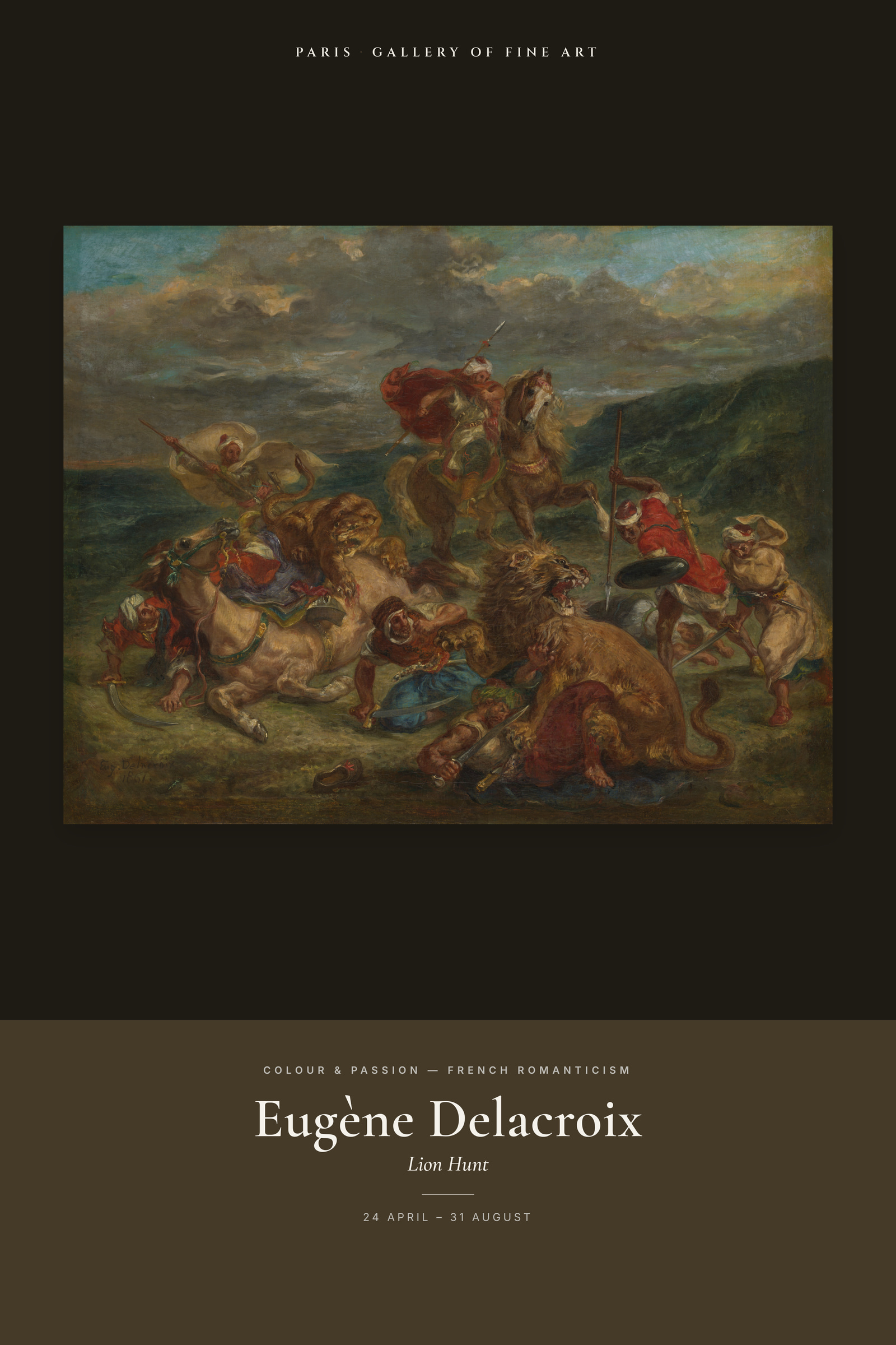 Lion Hunt — Exhibition Poster