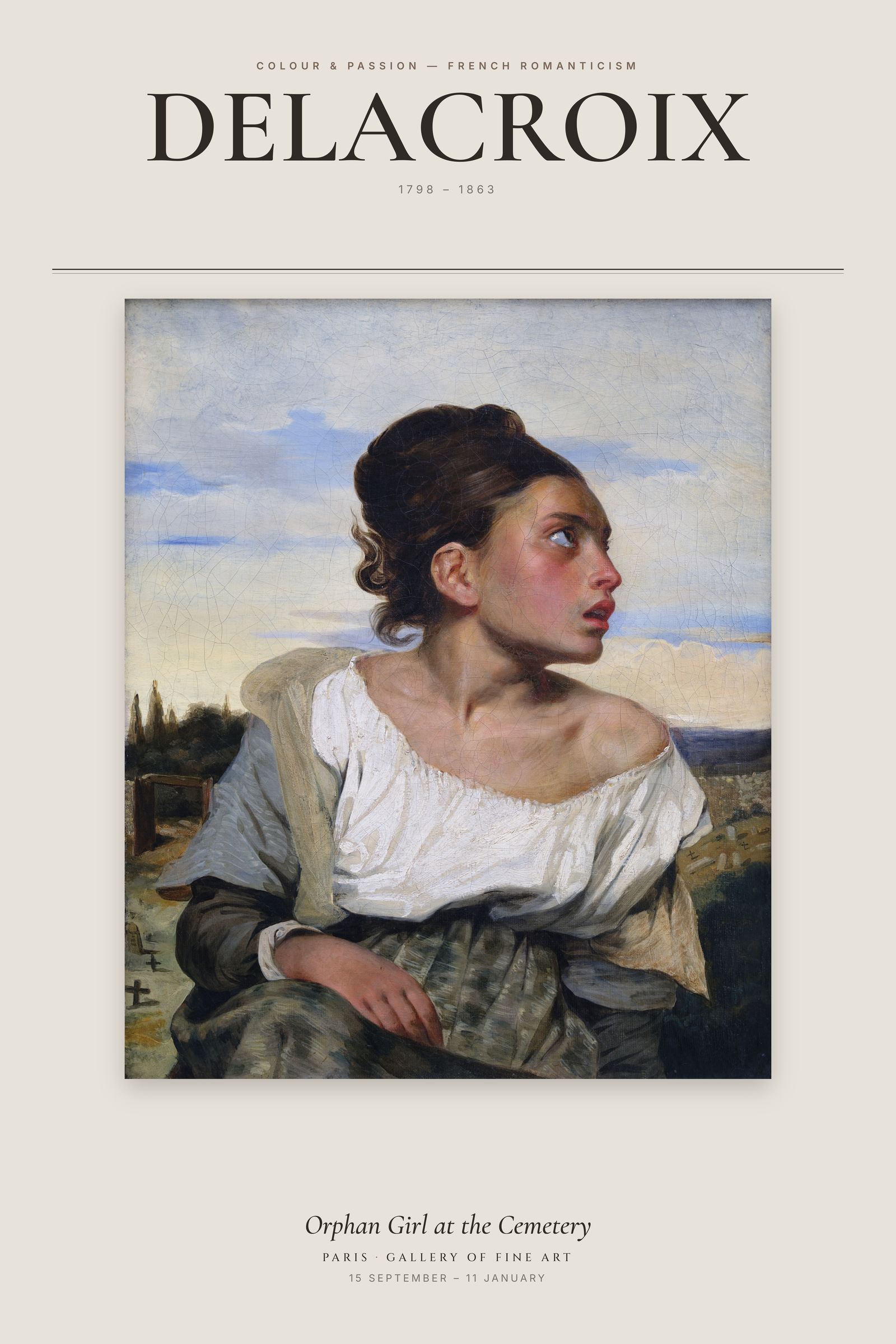Orphan Girl at the Cemetery — Exhibition Poster