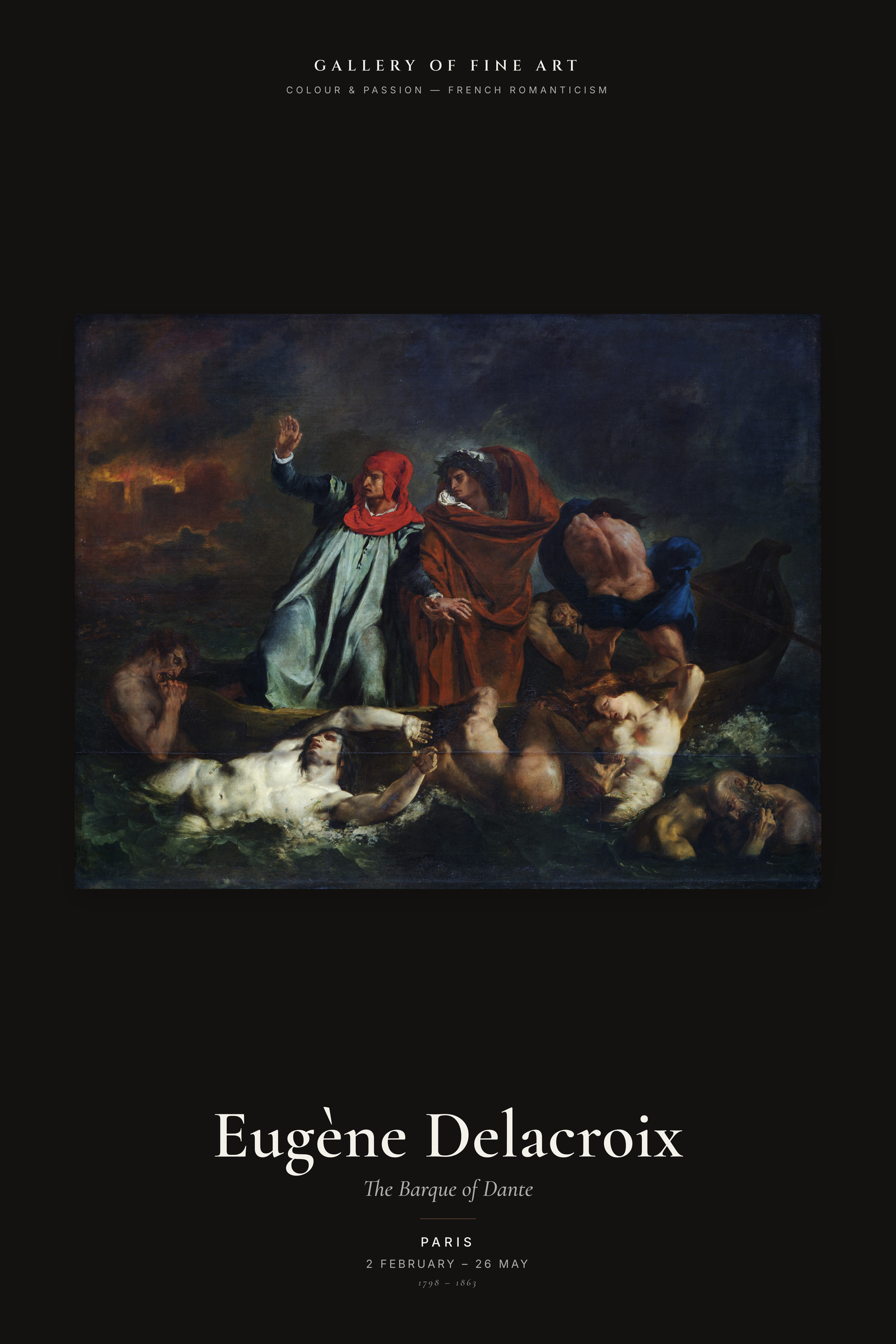 The Barque of Dante — Exhibition Poster