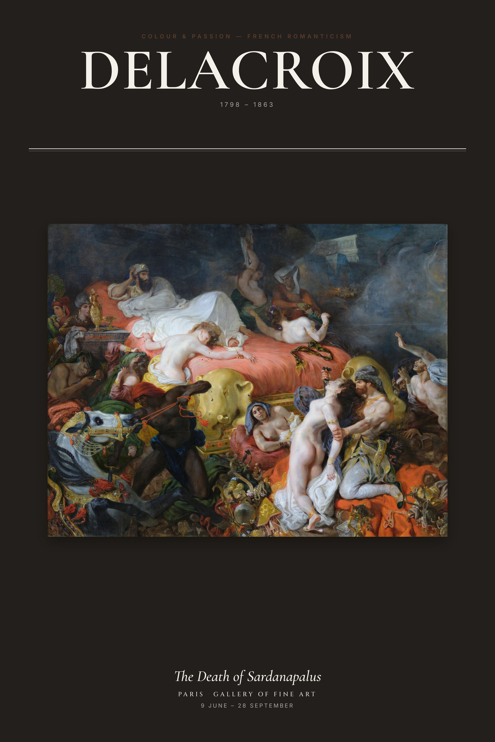 The Death of Sardanapalus — Exhibition Poster