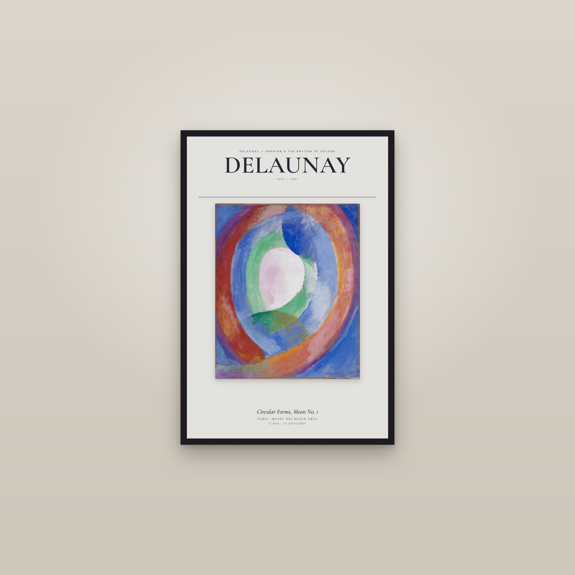 Circular Forms, Moon No. 1 — Exhibition Poster — framed in a gallery setting