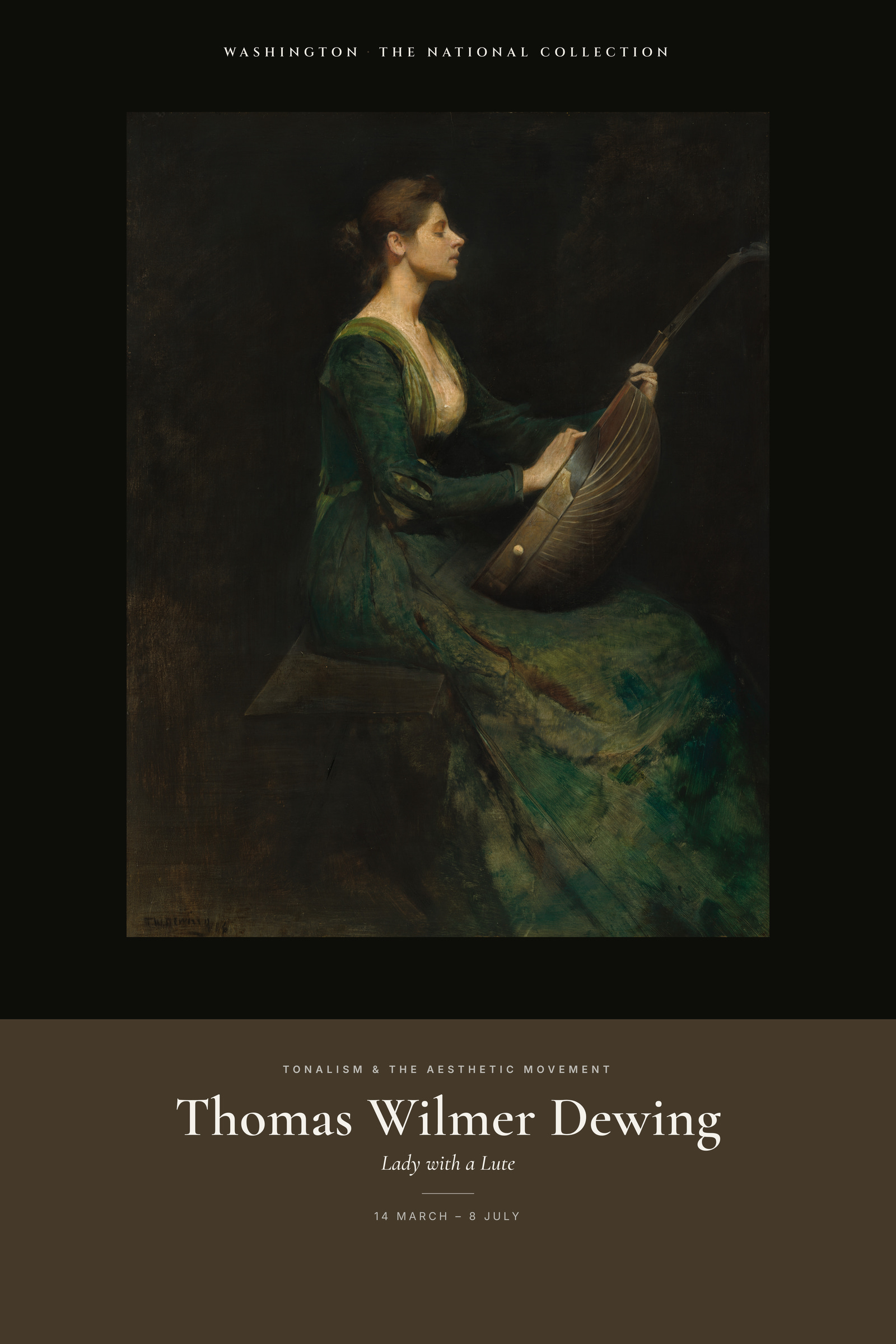 Lady with a Lute — Exhibition Poster