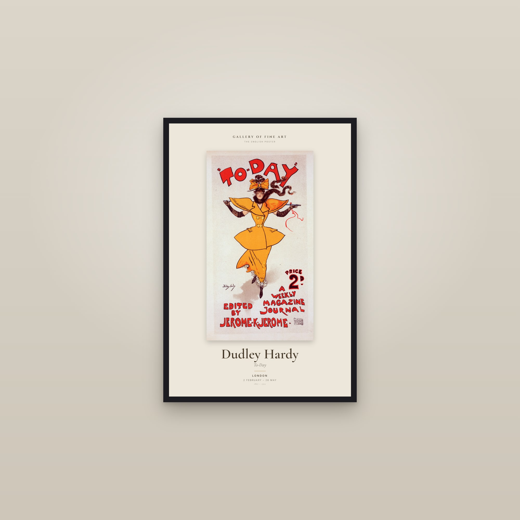 To-Day — Exhibition Poster — framed in a gallery setting