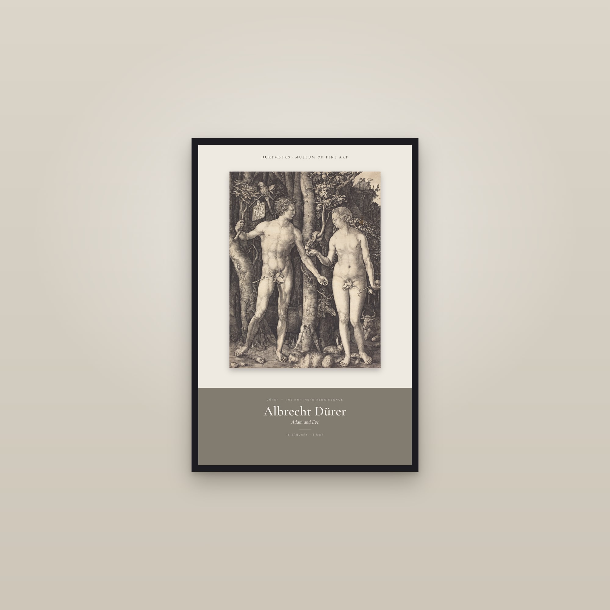 Adam and Eve (Durer) — Exhibition Poster