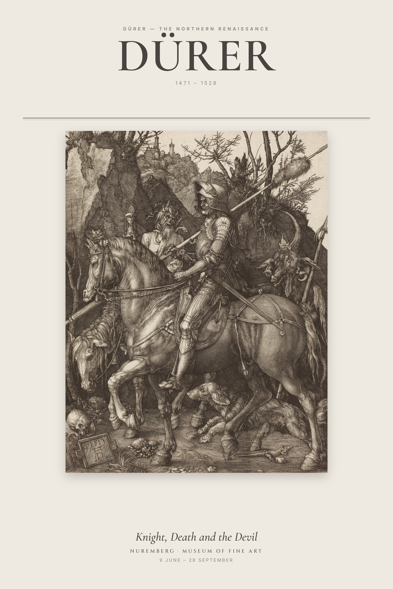 Knight, Death and the Devil — Exhibition Poster