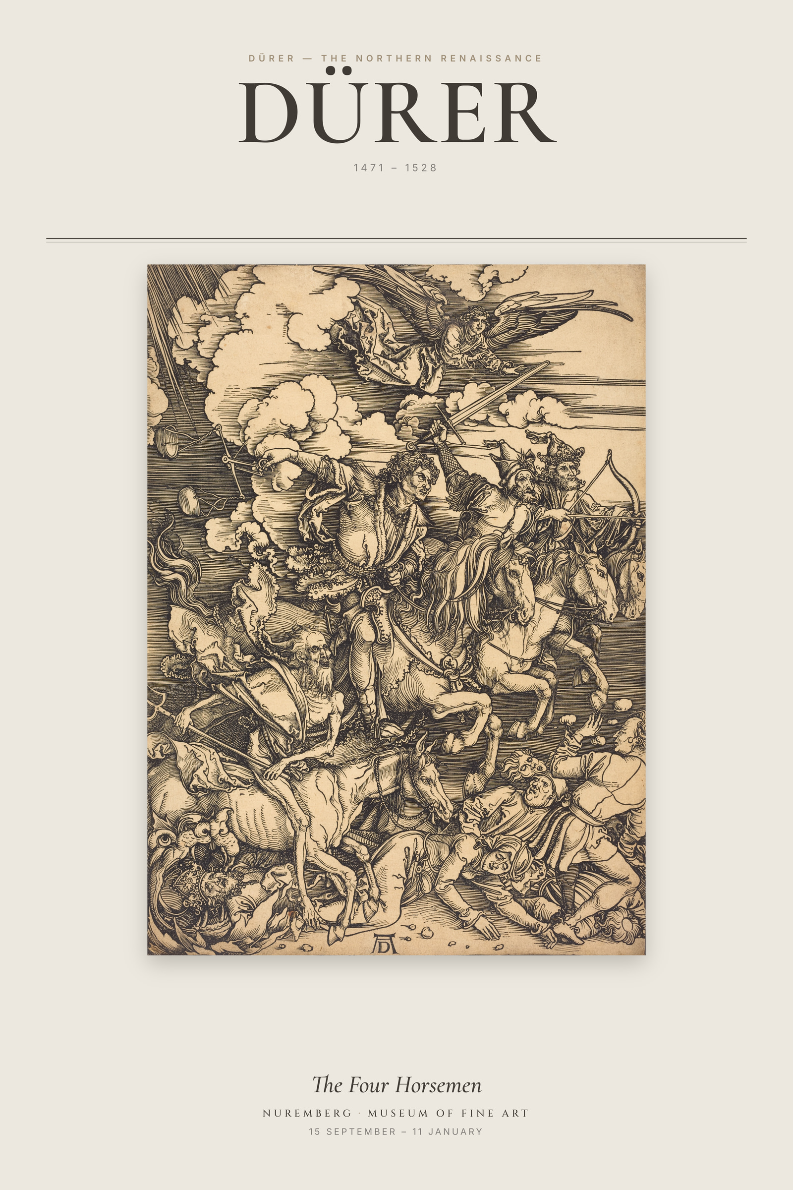 The Four Horsemen — Exhibition Poster