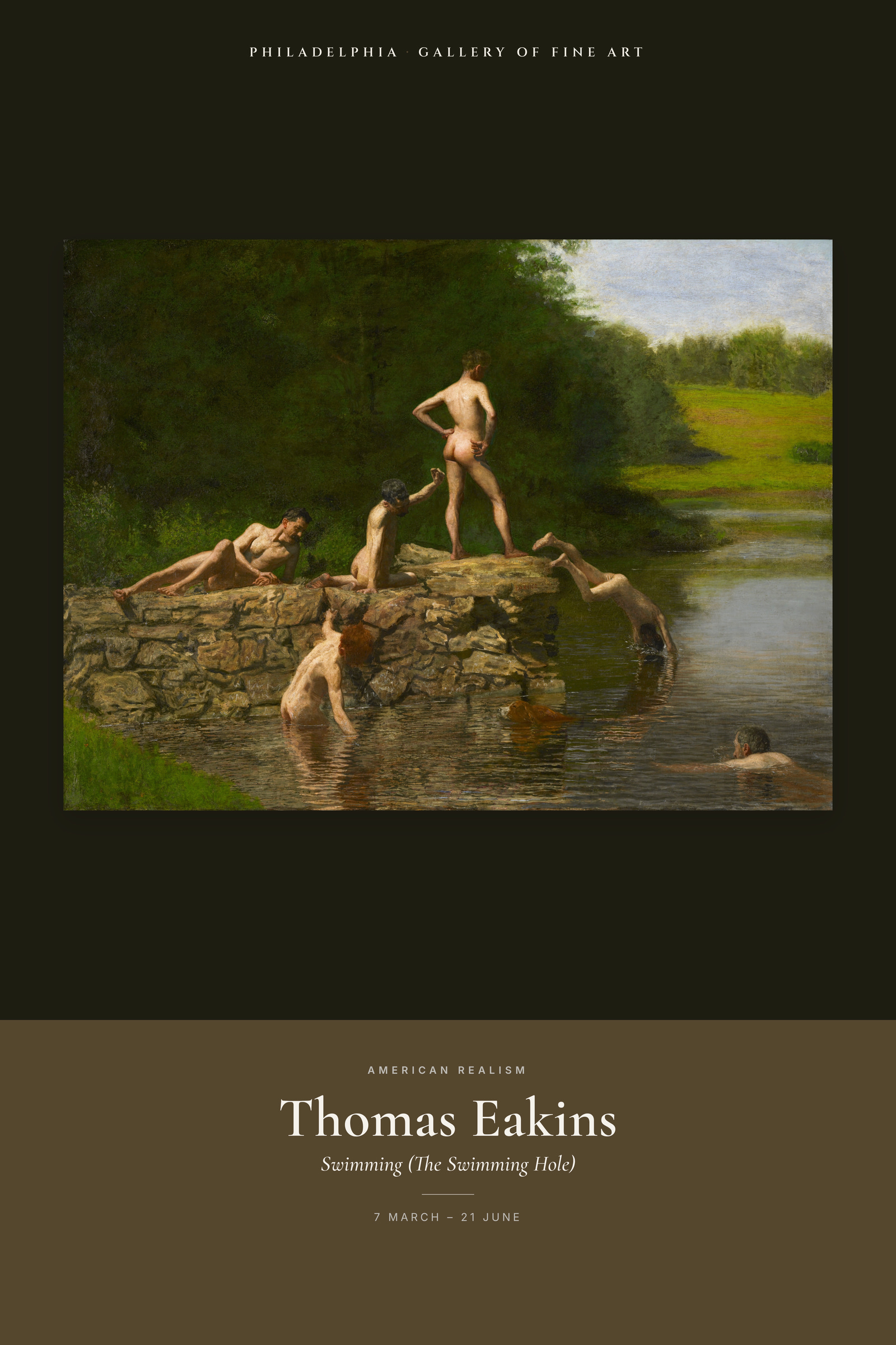 Swimming (The Swimming Hole) — Exhibition Poster