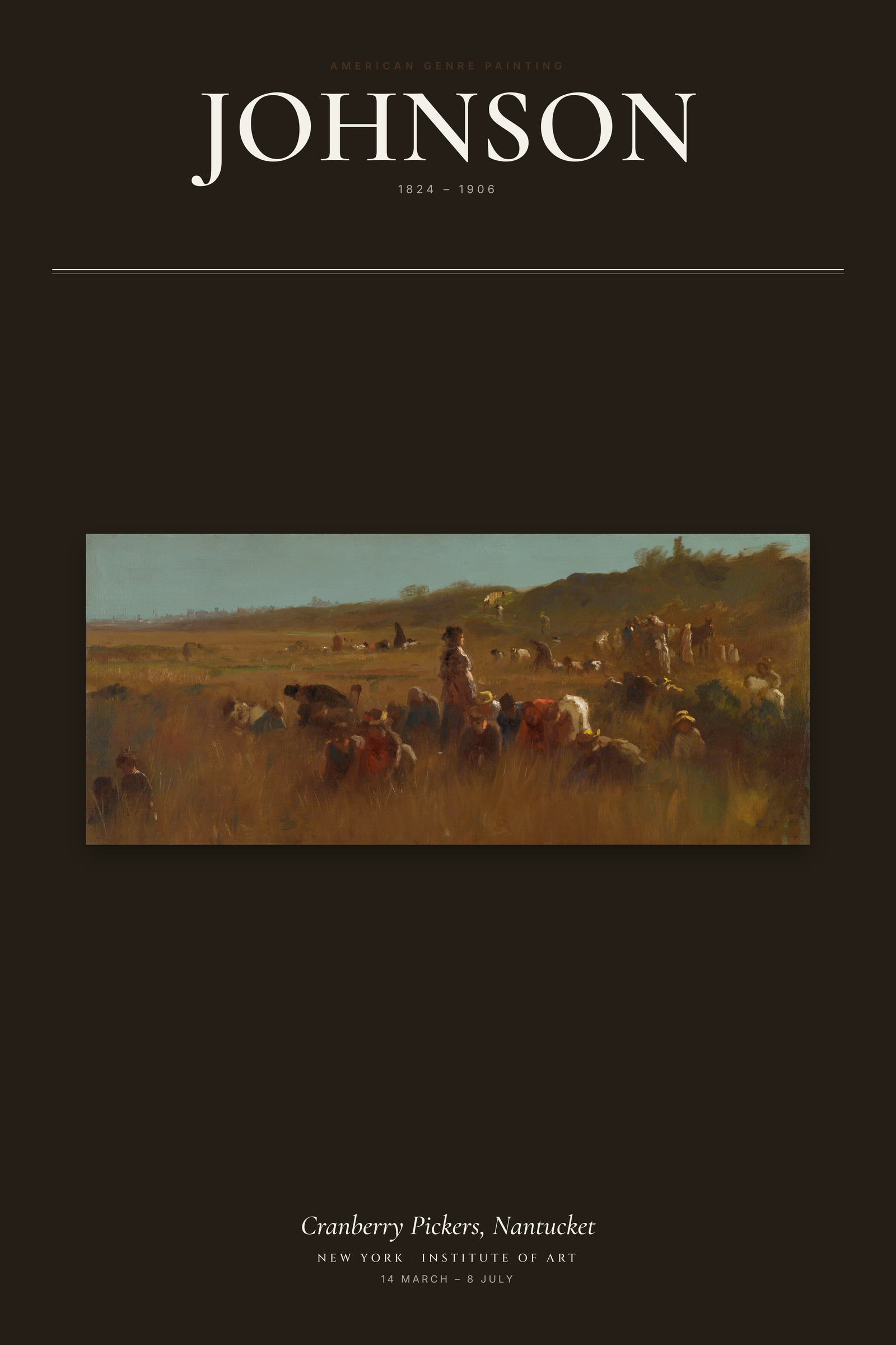 Cranberry Pickers, Nantucket — Exhibition Poster
