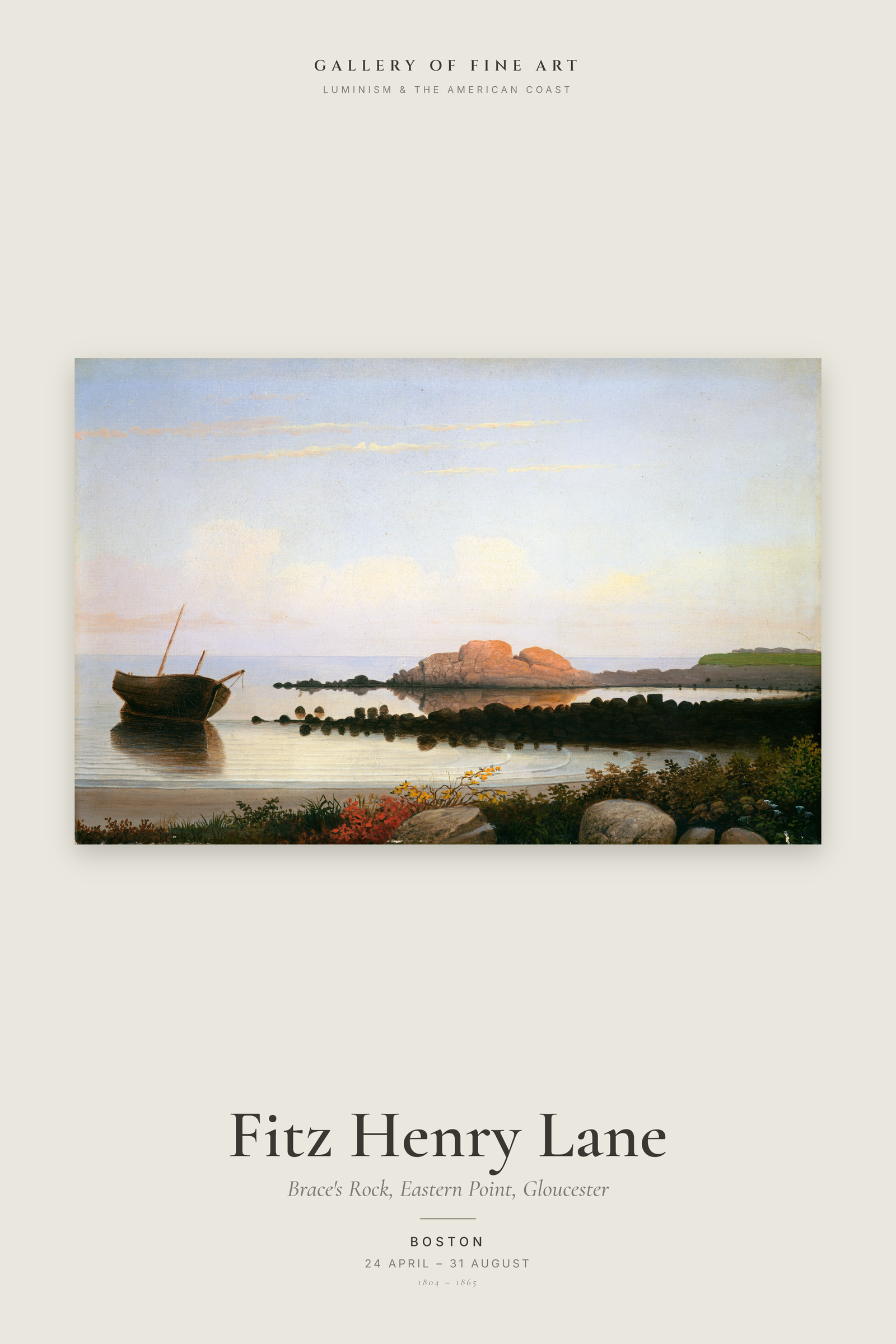 Brace's Rock, Eastern Point, Gloucester — Exhibition Poster