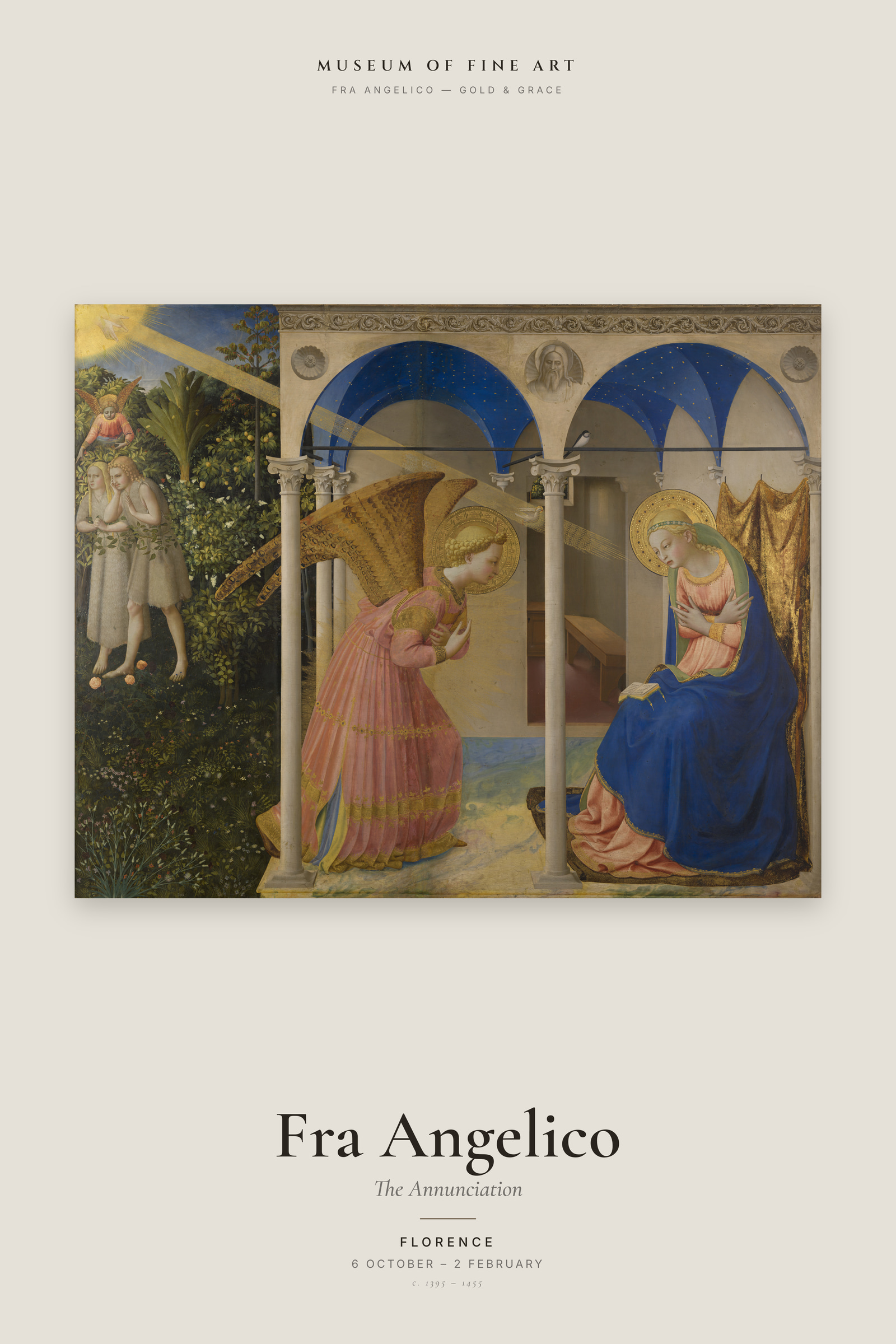 The Annunciation (Fra Angelico) — Exhibition Poster