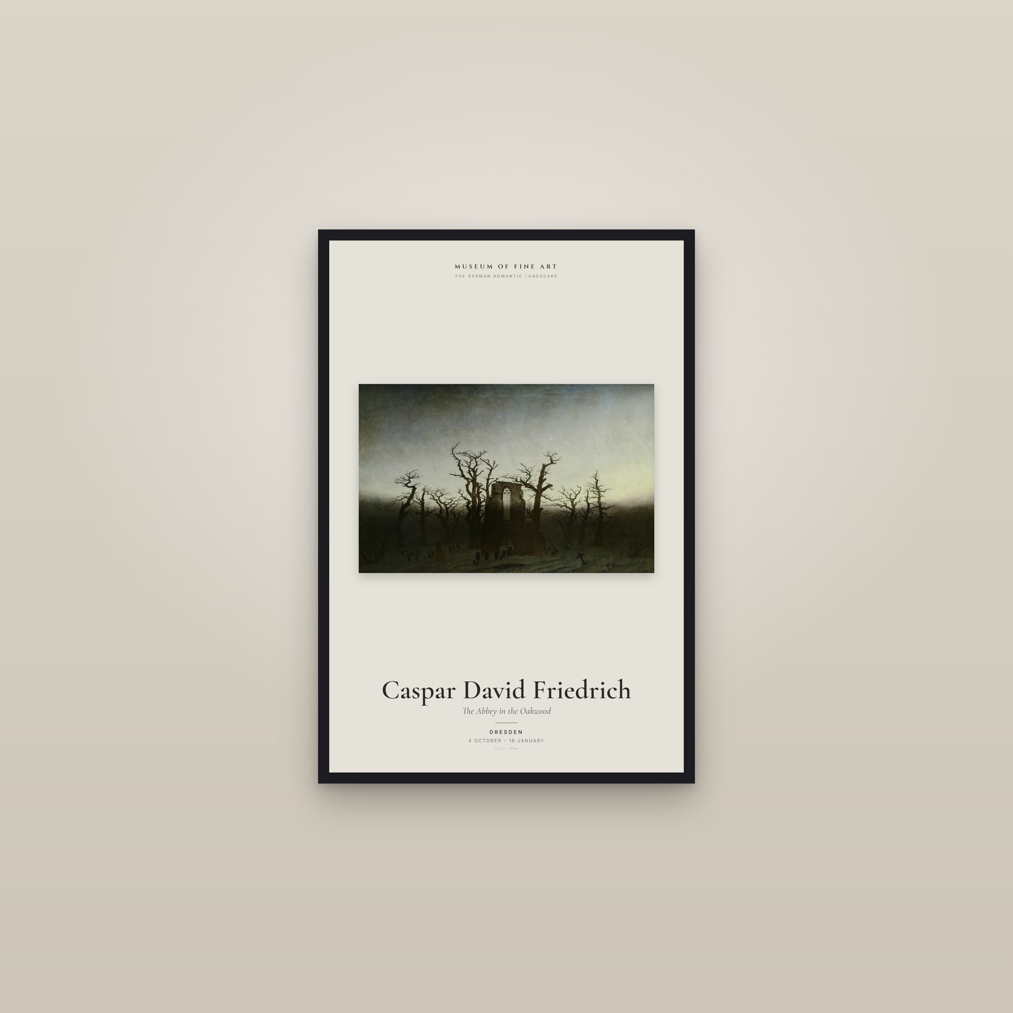 The Abbey in the Oakwood — Exhibition Poster