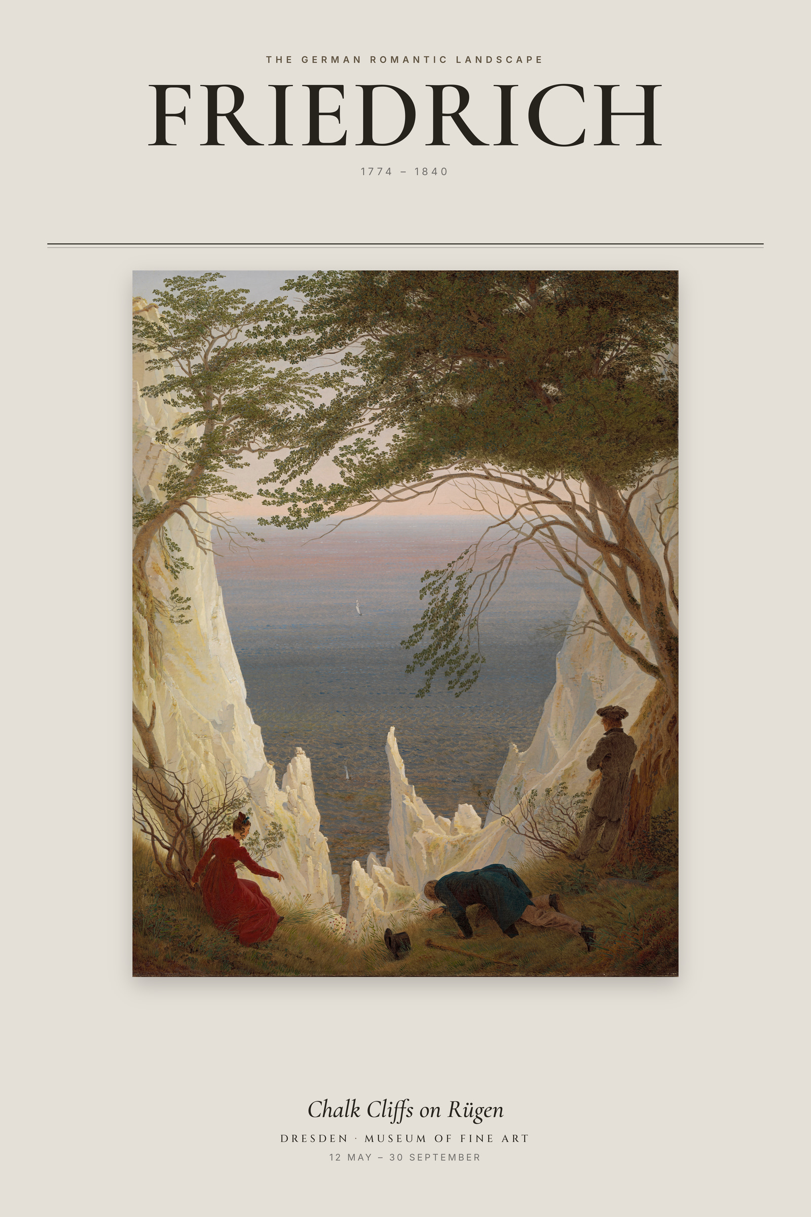 Chalk Cliffs on Rügen — Exhibition Poster
