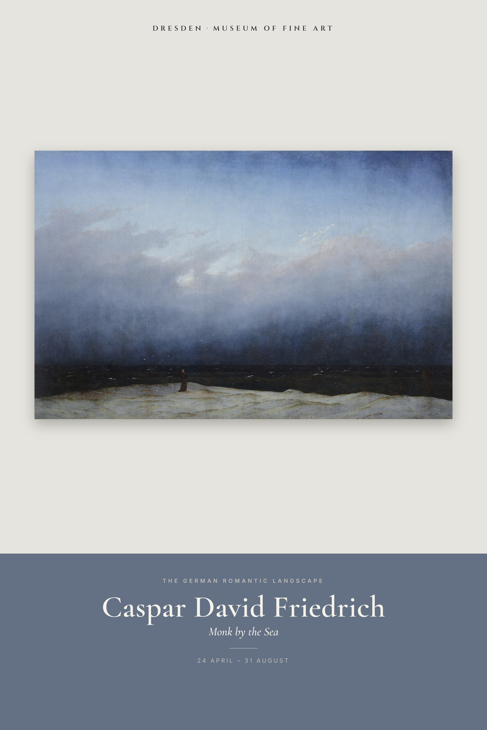 Monk by the Sea — Exhibition Poster
