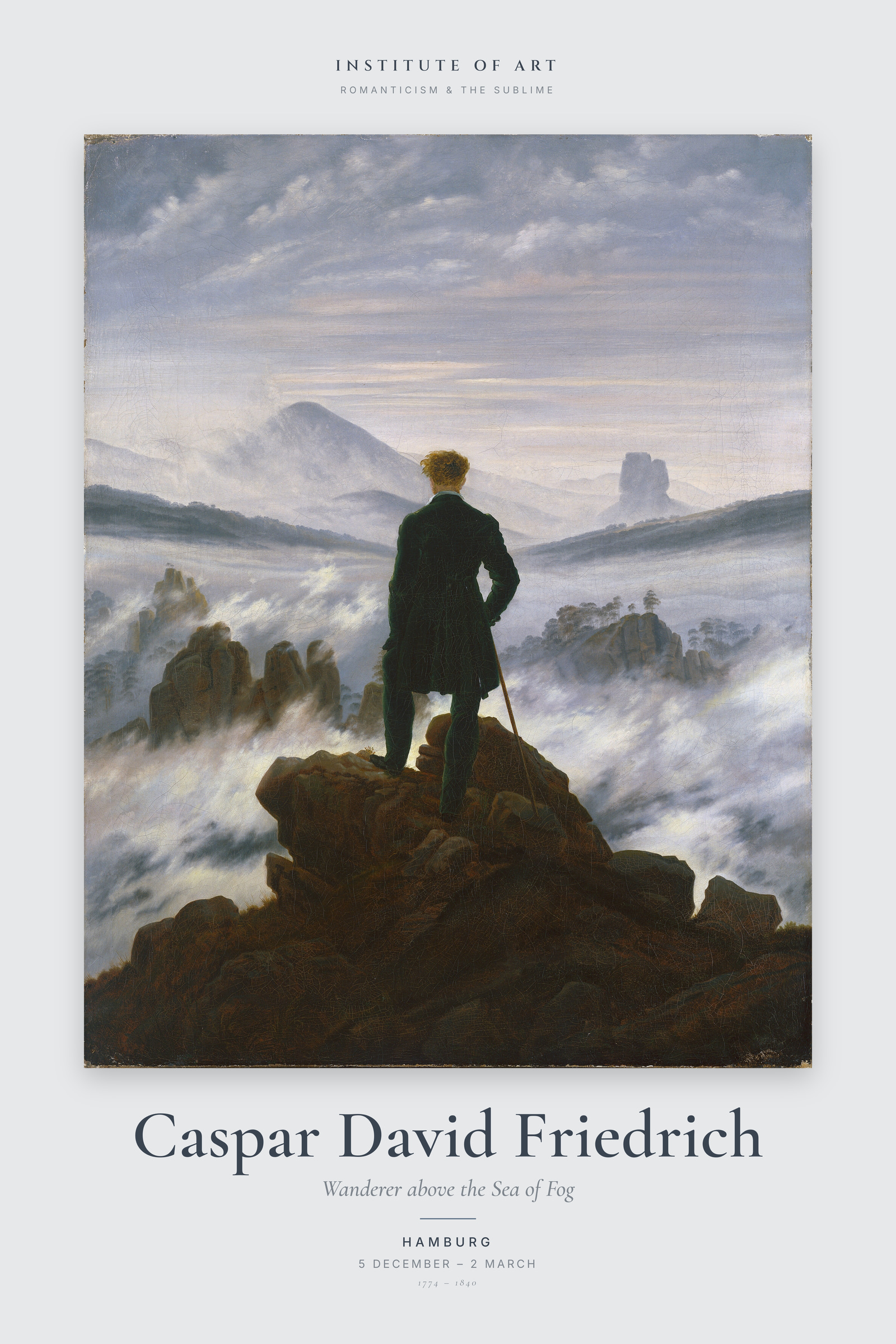 Wanderer above the Sea of Fog — Exhibition Poster